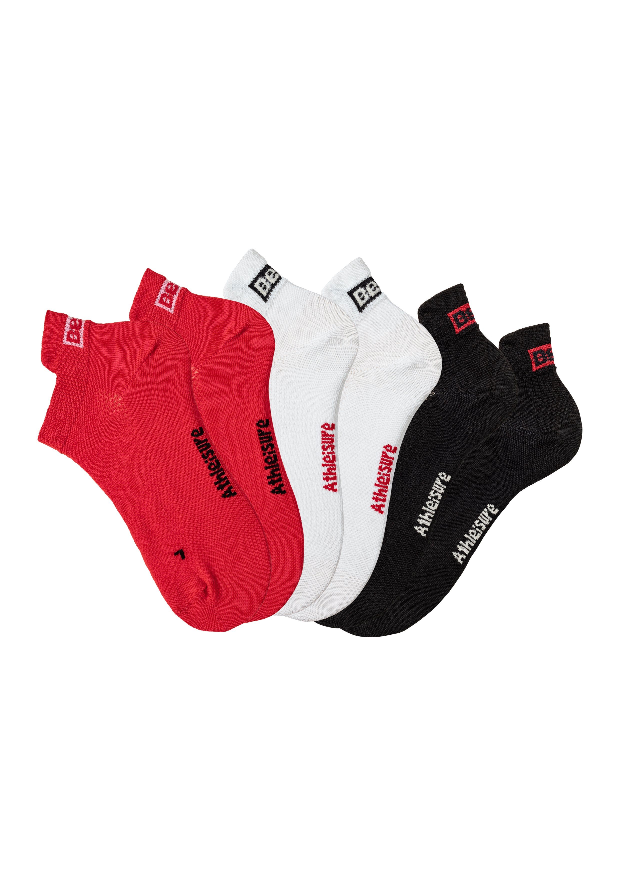 Bench. Sneakersokken met ventilatiekanalen in netstructuur (set, 6 paar)