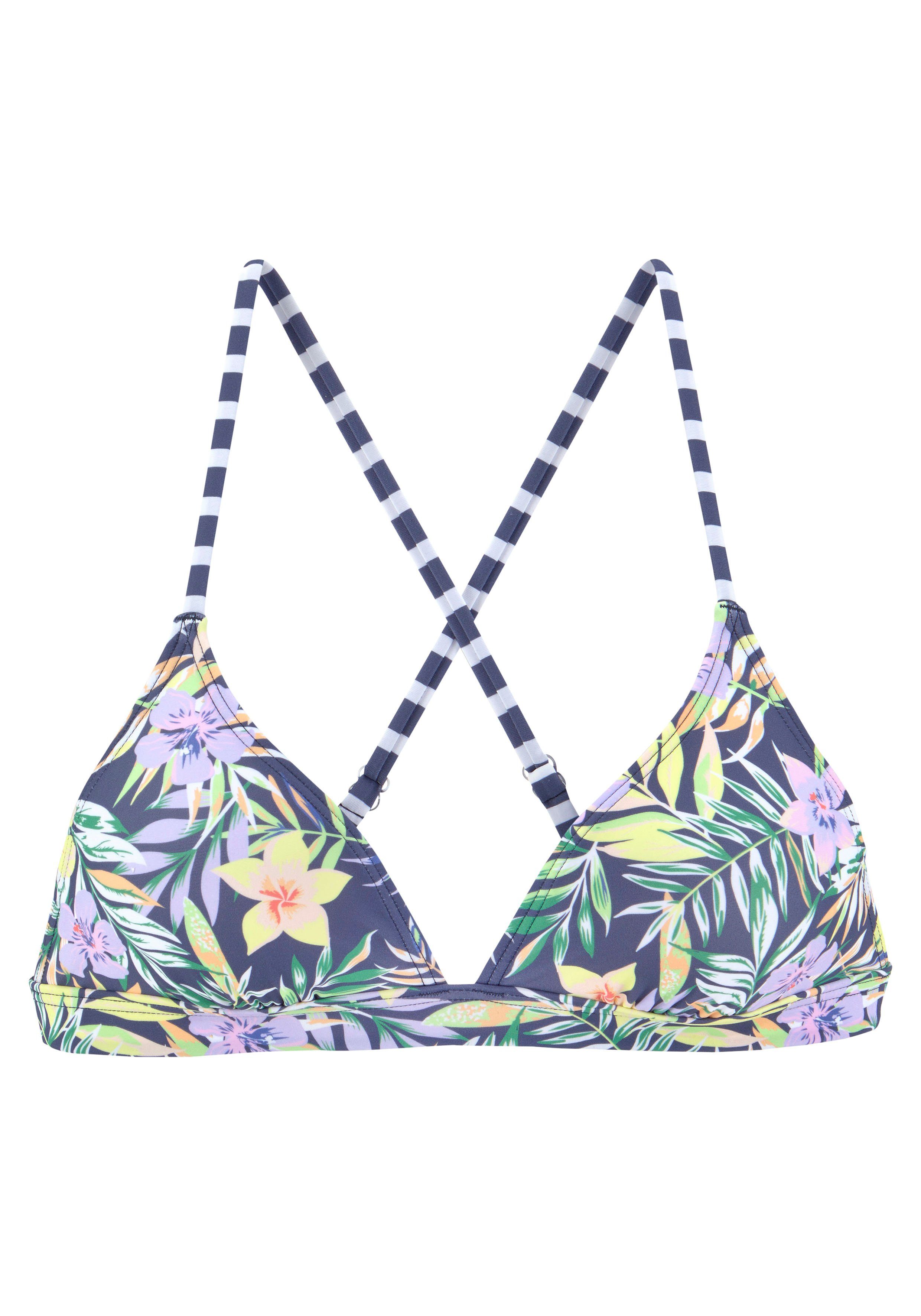 venice beach triangel-bikinitop summer met gekruiste bandjes blauw