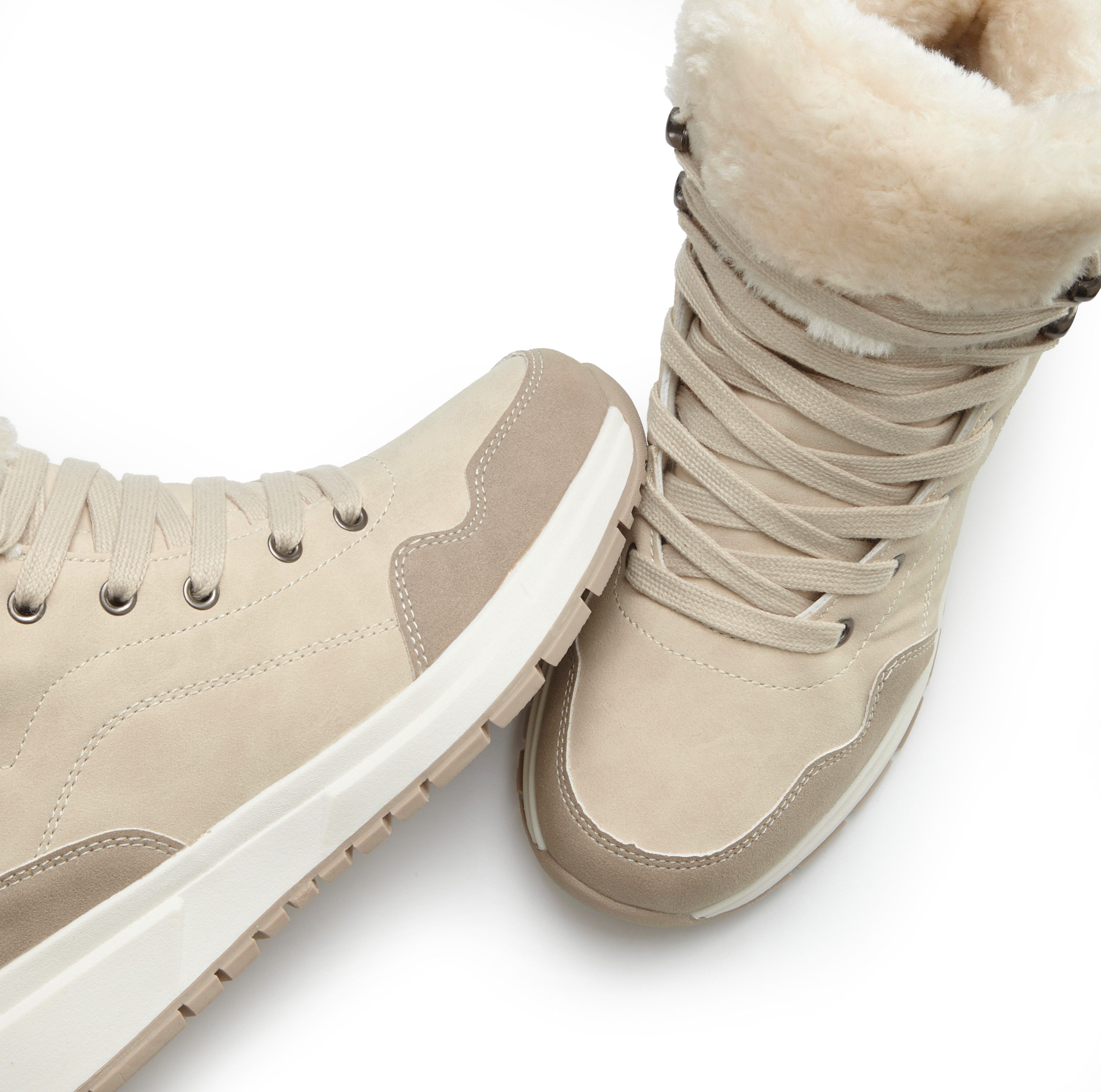 Lascana Winterlaarsjes High top sneaker, veterschoen, boots, laars van waterafstotend materiaal met warmfutter vegan