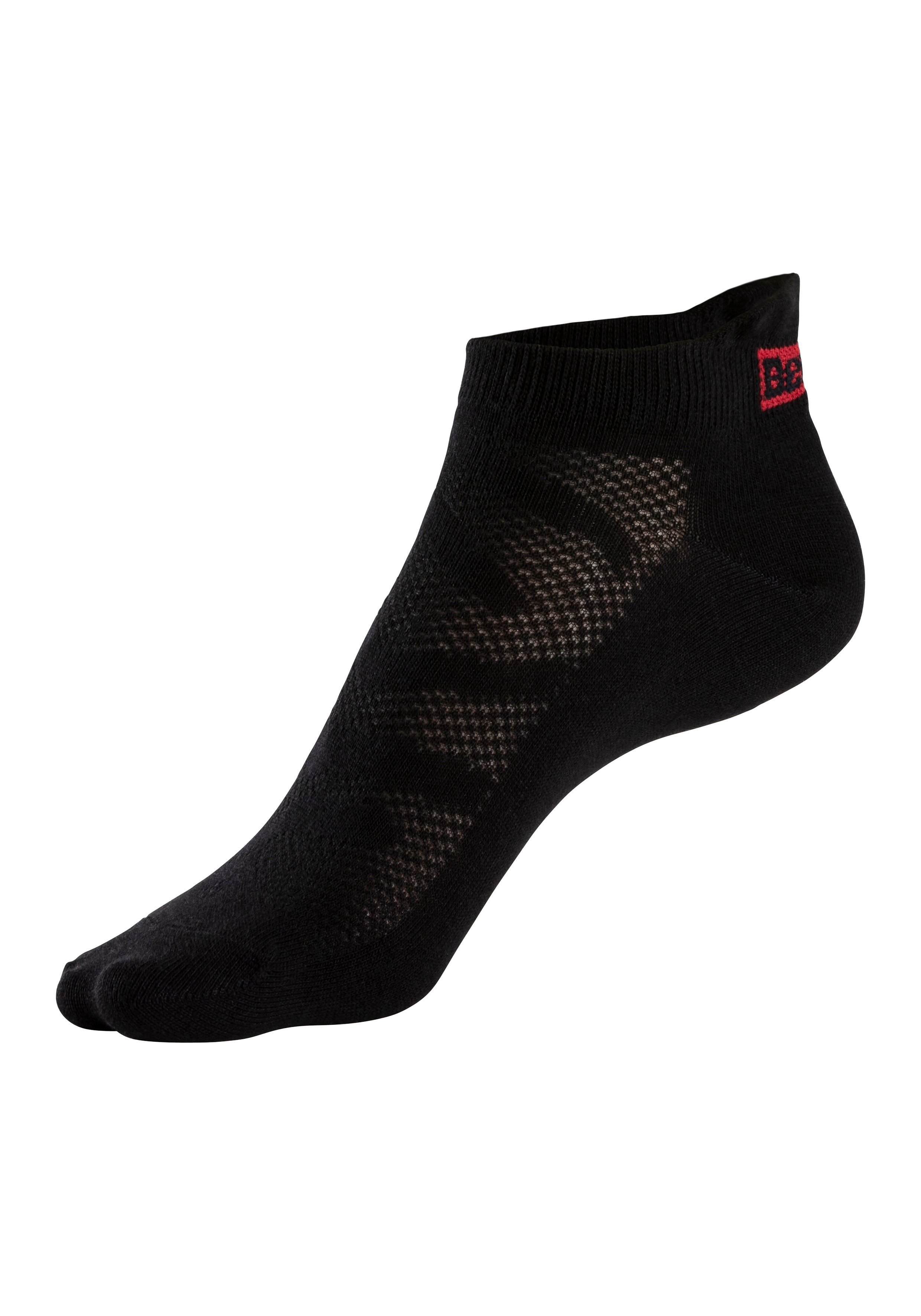 Bench. Sneakersokken met ventilatiekanalen in netstructuur (set, 6 paar)