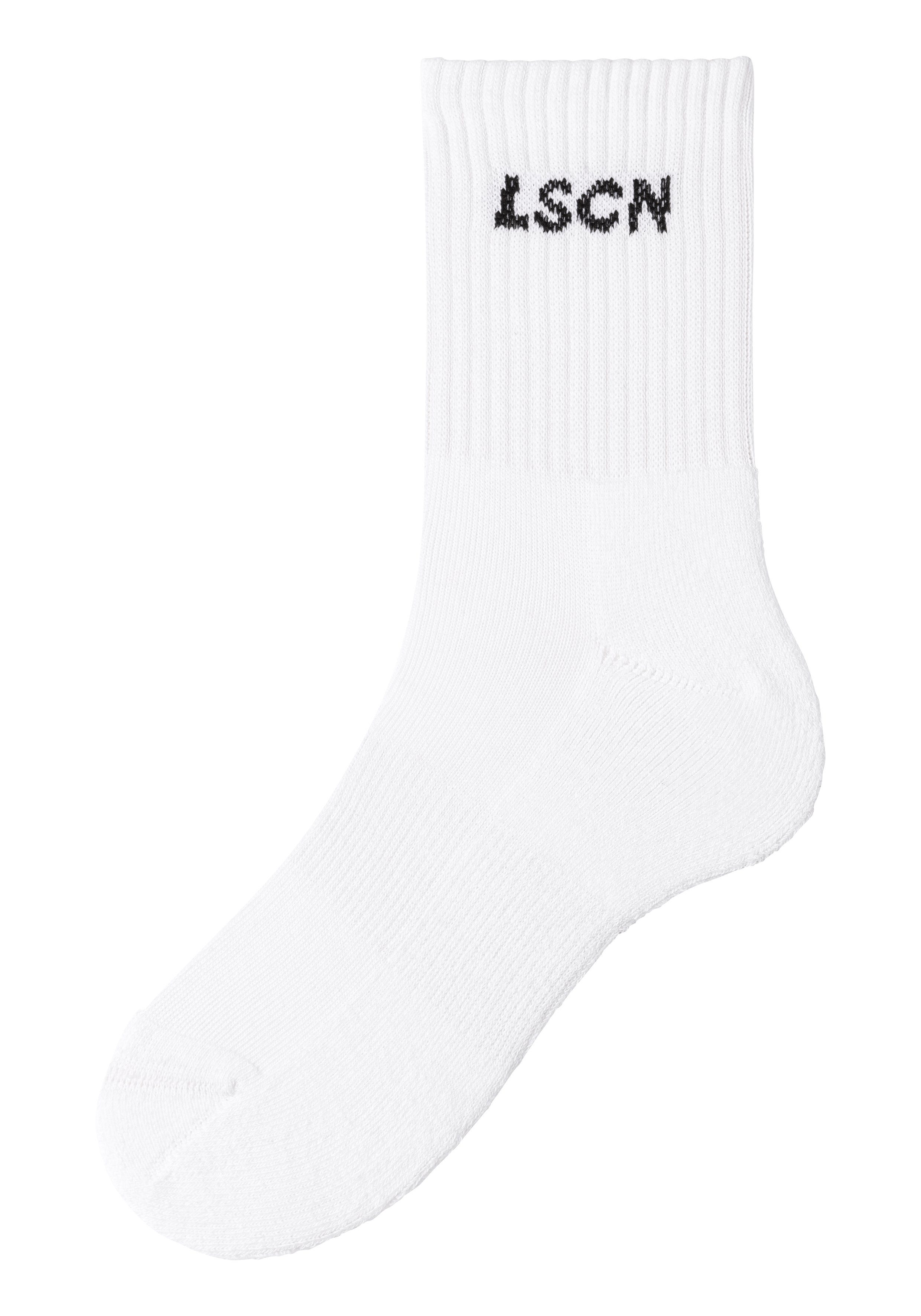 LSCN by LASCANA Tennissokken met badstof, halve voet (set, 2 paar)