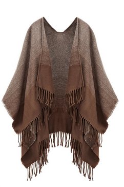 lascana xxl-sjaal , poncho veganistisch in fijne tricotkwaliteit en veelzijdig te dragen bruin