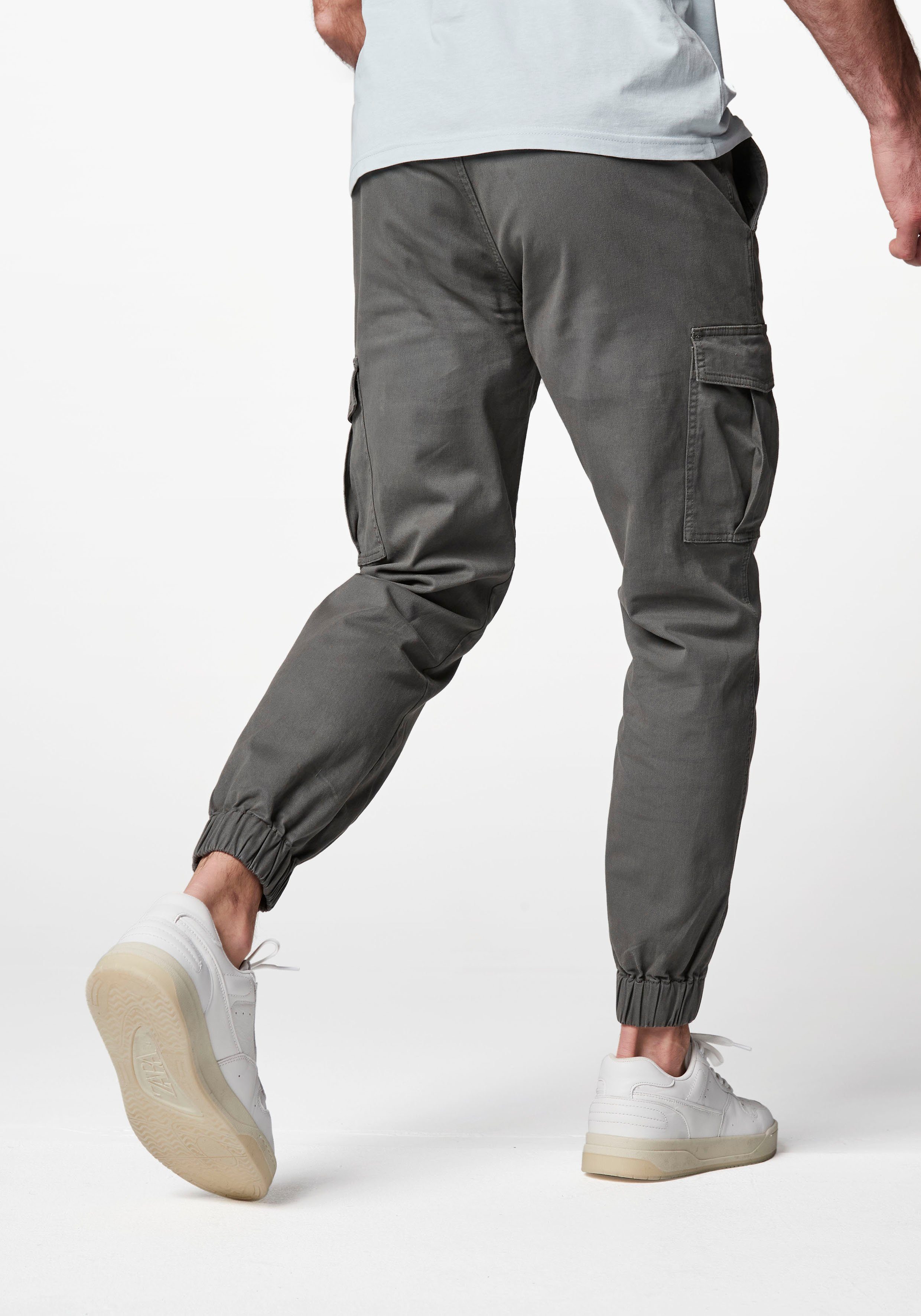 AUTHENTIC LE JOGGER Cargobroek met normale taillehoogte van elastische katoenkwaliteit