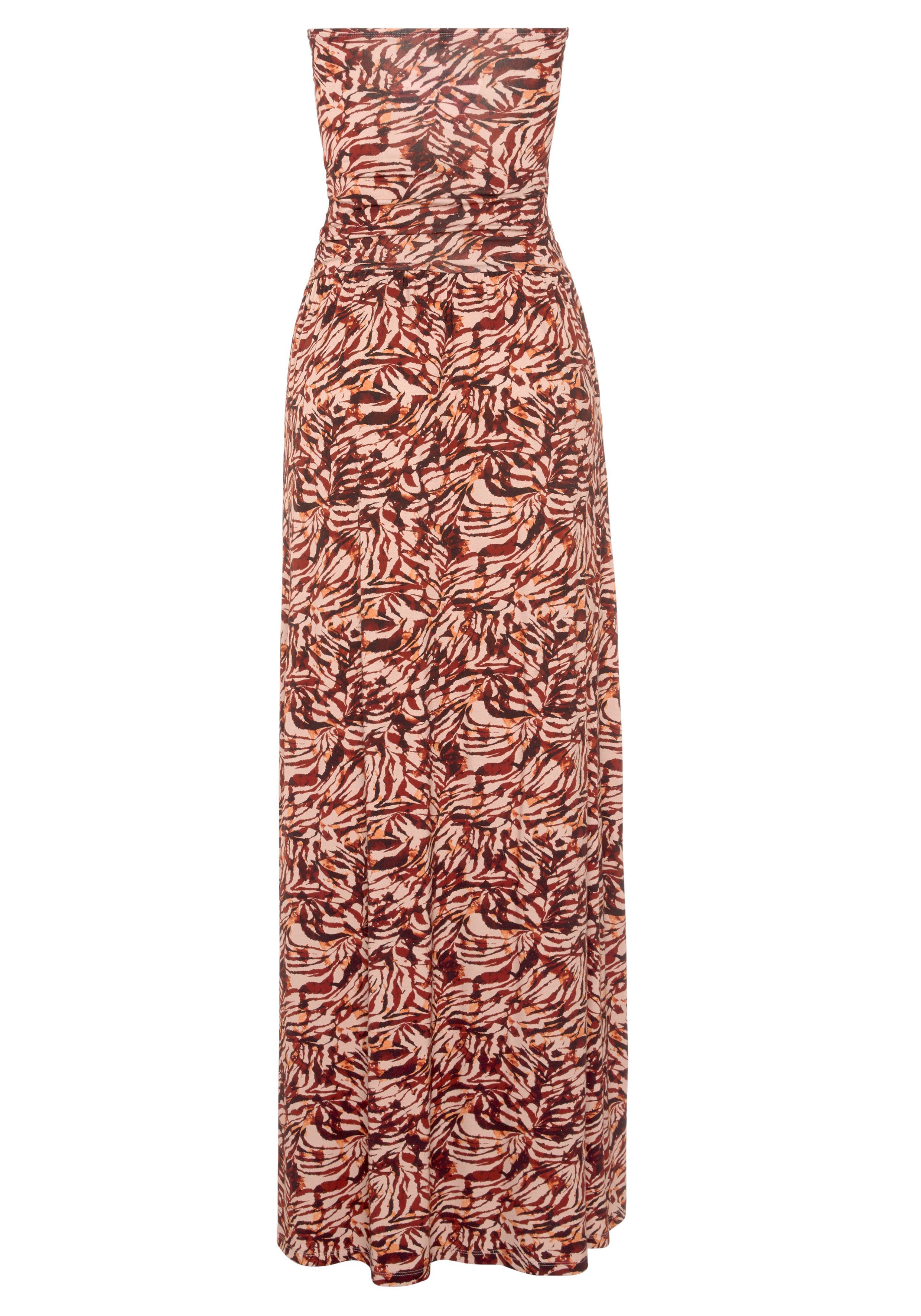 Vivance Maxi-jurk met smal bovenstuk, bandeau-jurk, zomerjurk, schoudervrij