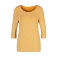 vivance shirt met 3-4-mouwen met elastische zoom (set van 2) geel