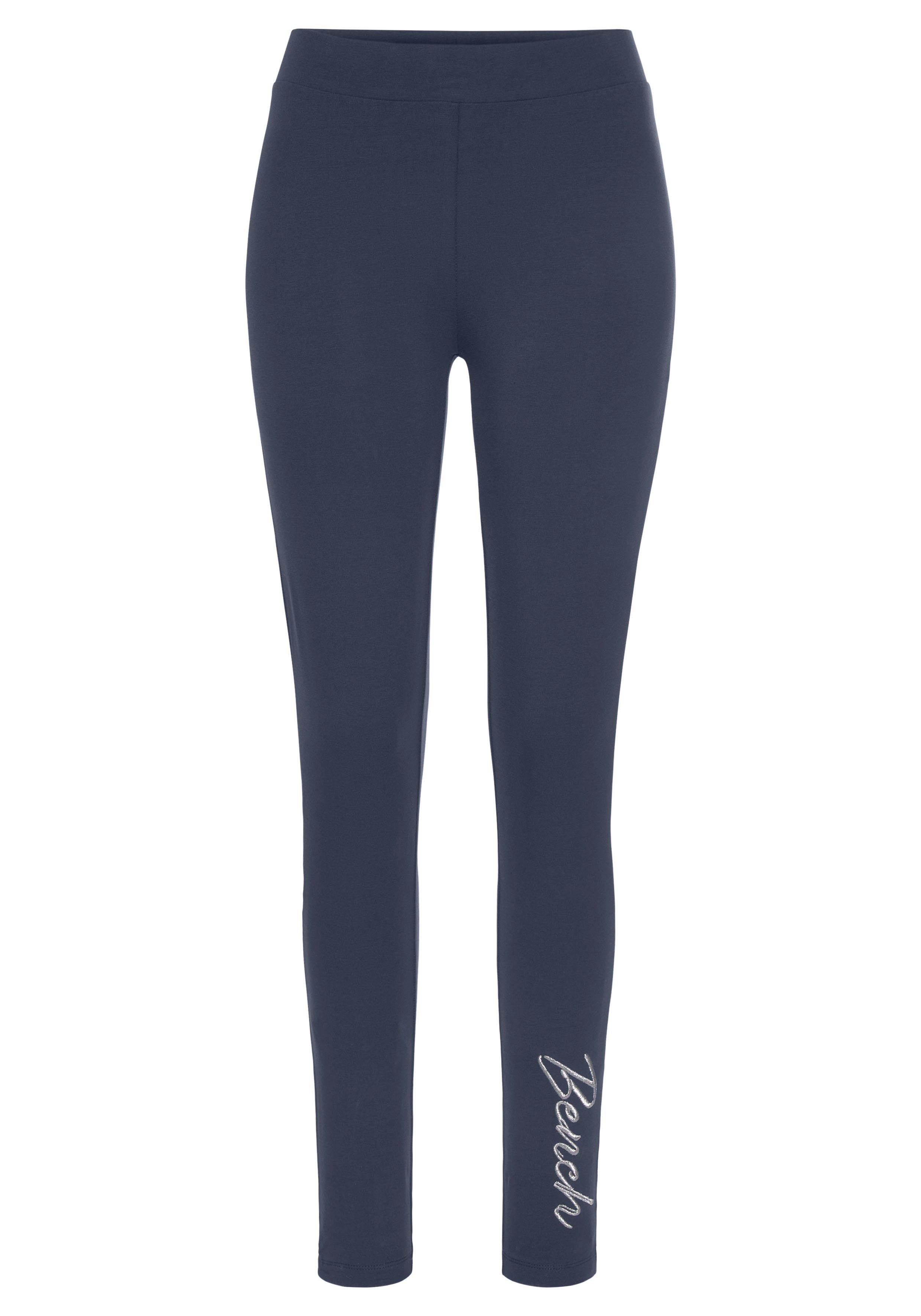 Bench. Loungewear Legging met glinsterend logoborduursel op het been mix & match maat 32/34 blauw