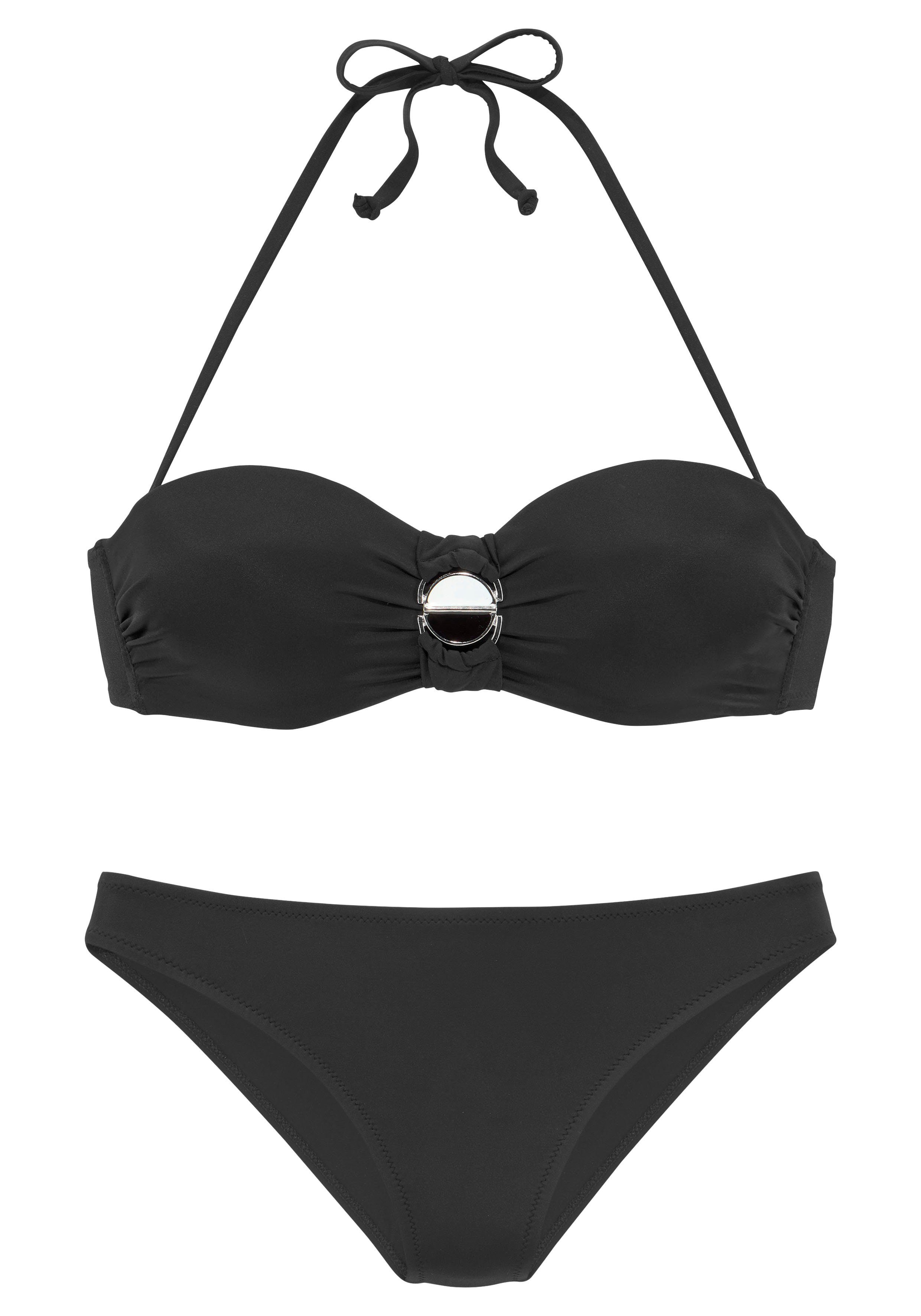 Jette Joop Beugelbikini in bandeaumodel met modieuze gesp bandeau bikini's maat 40 C