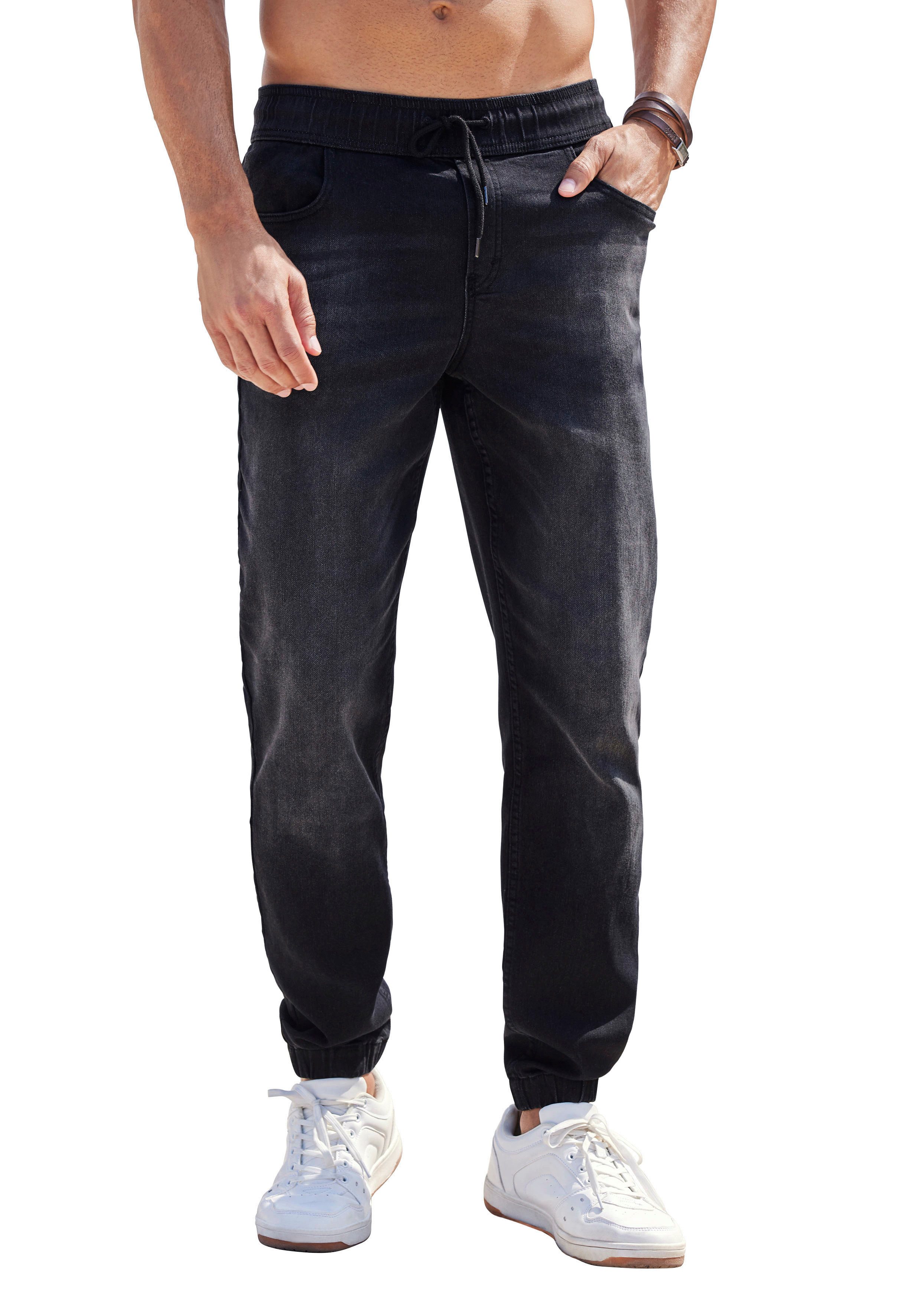 John Devin Joggingbroek Joggpants met elastische band van zachte stretchkwaliteit