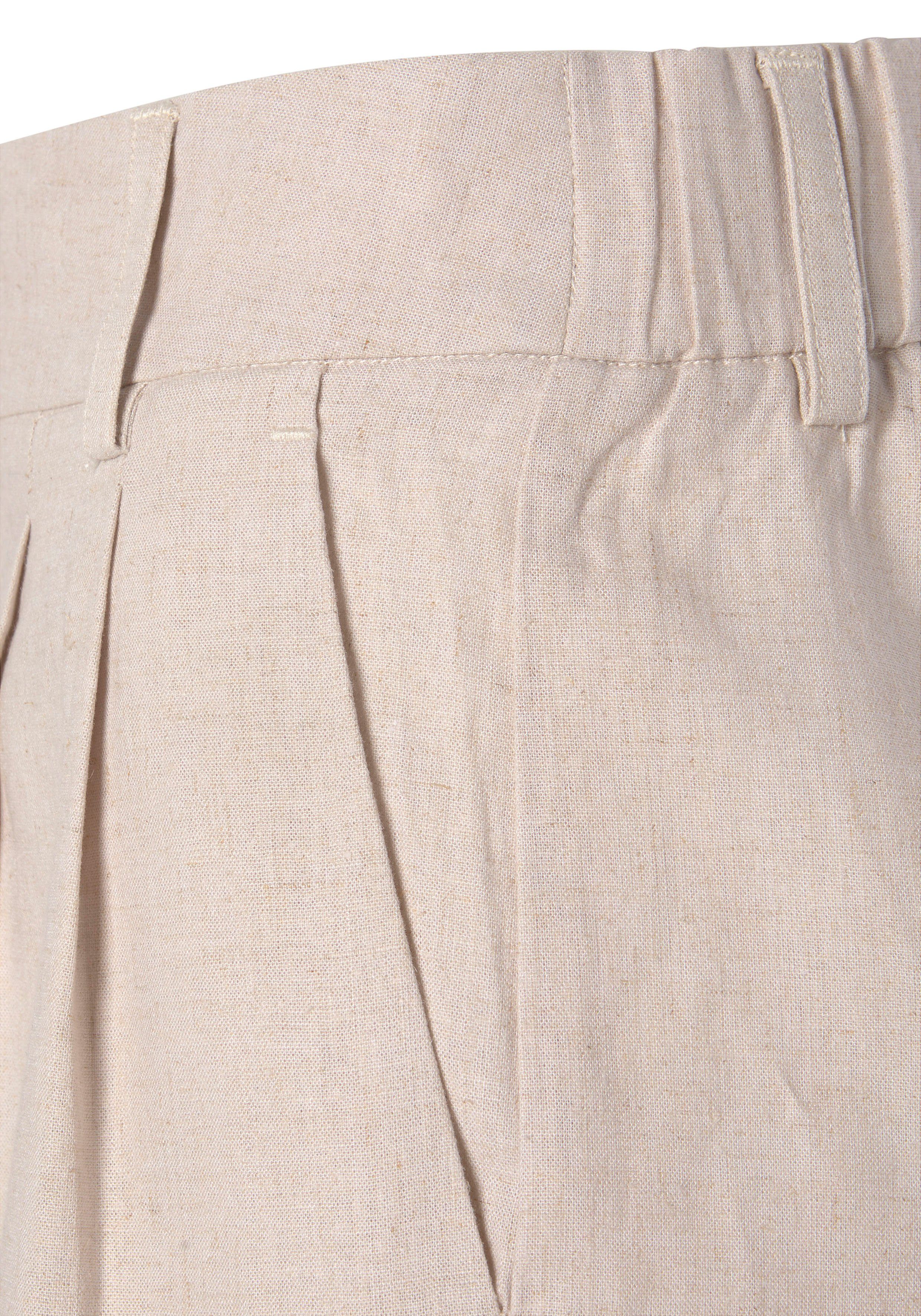 Lascana Geweven short gemaakt van een linnen-viscosemix