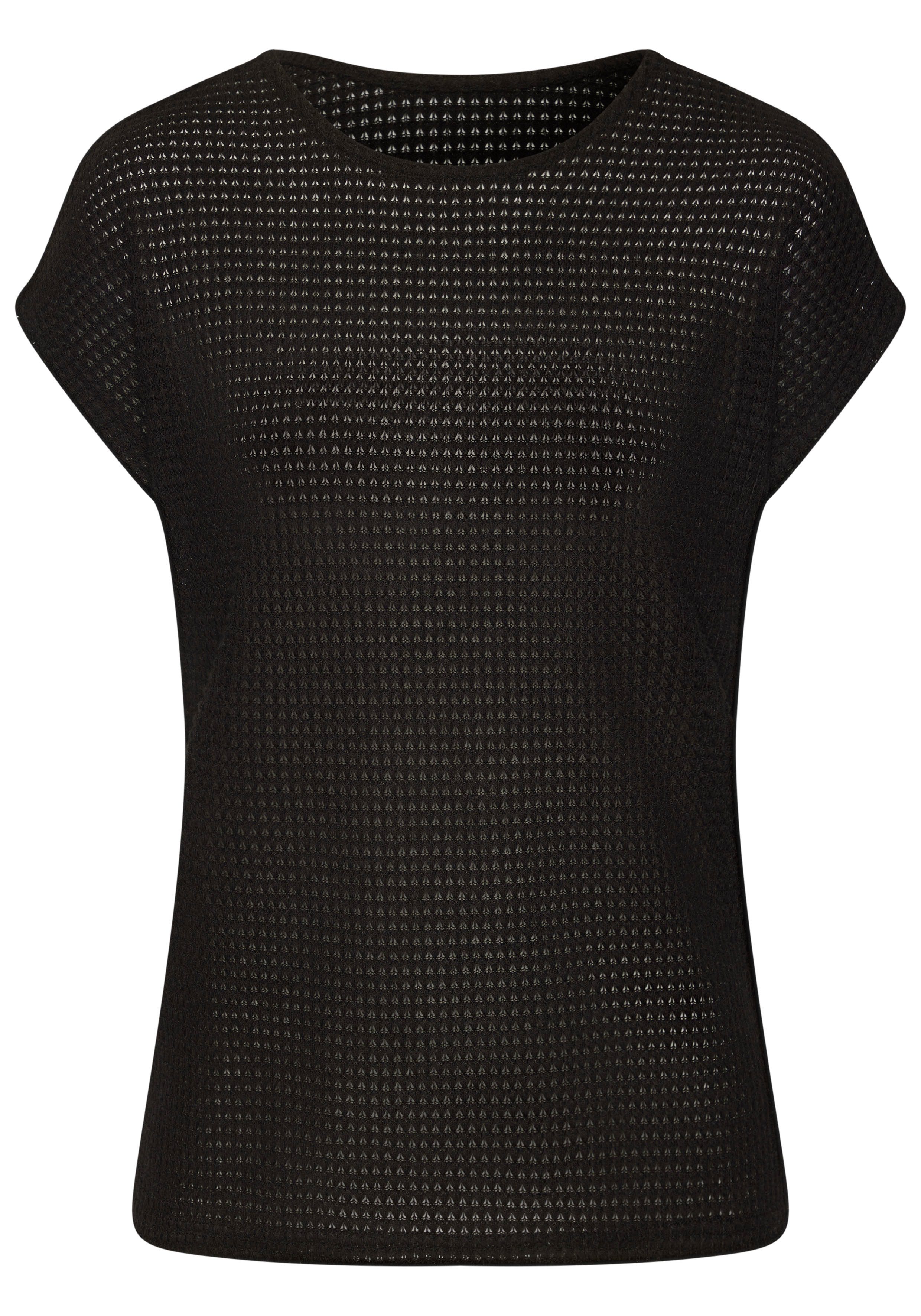 Vivance Shirt met korte mouwen Met modieuze wafelstructuur van kreukvrije breikwaliteit (Set van 2)