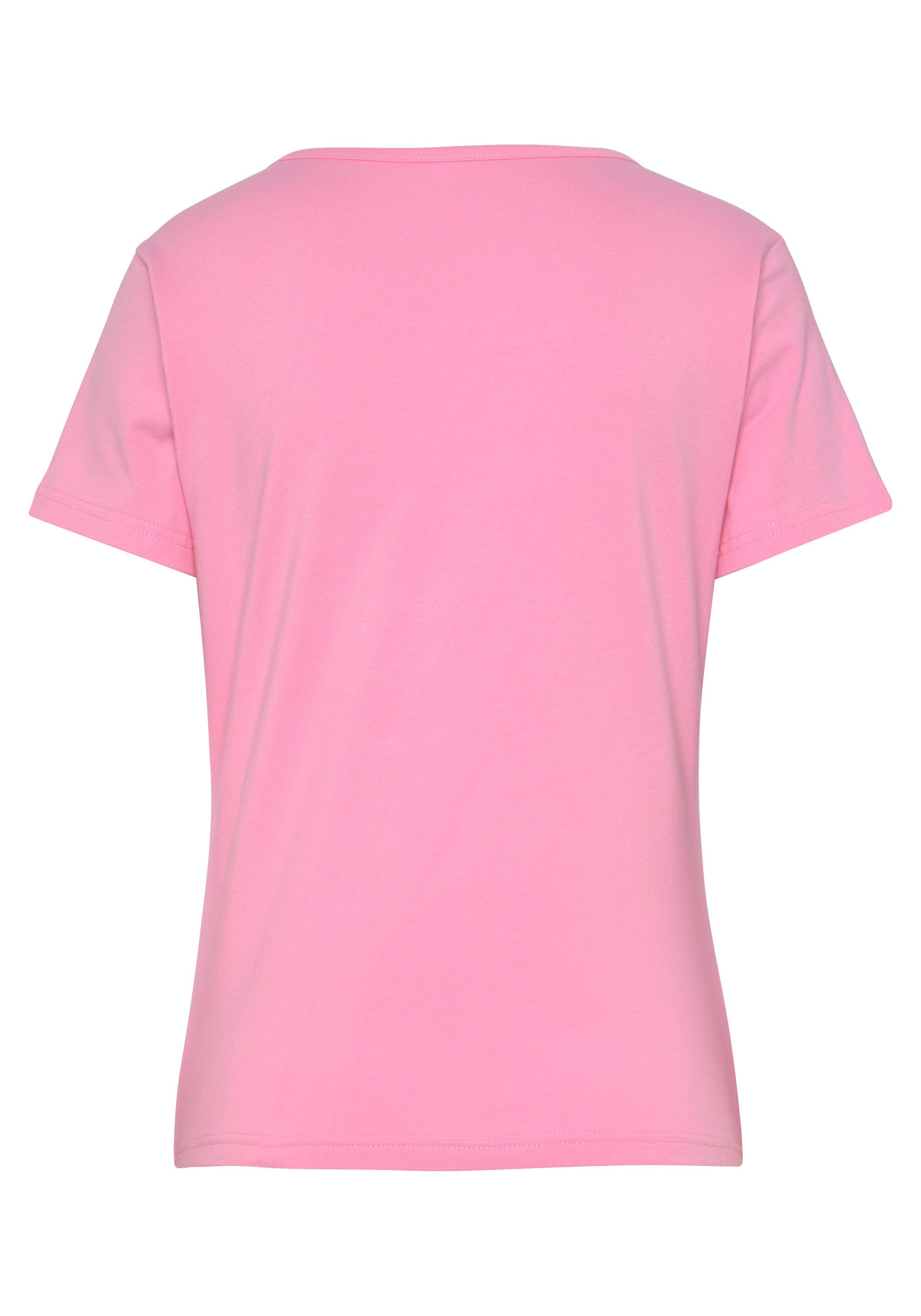 Vivance Shirt met korte mouwen -T-Shirt T-shirt met borduursel, loungewear