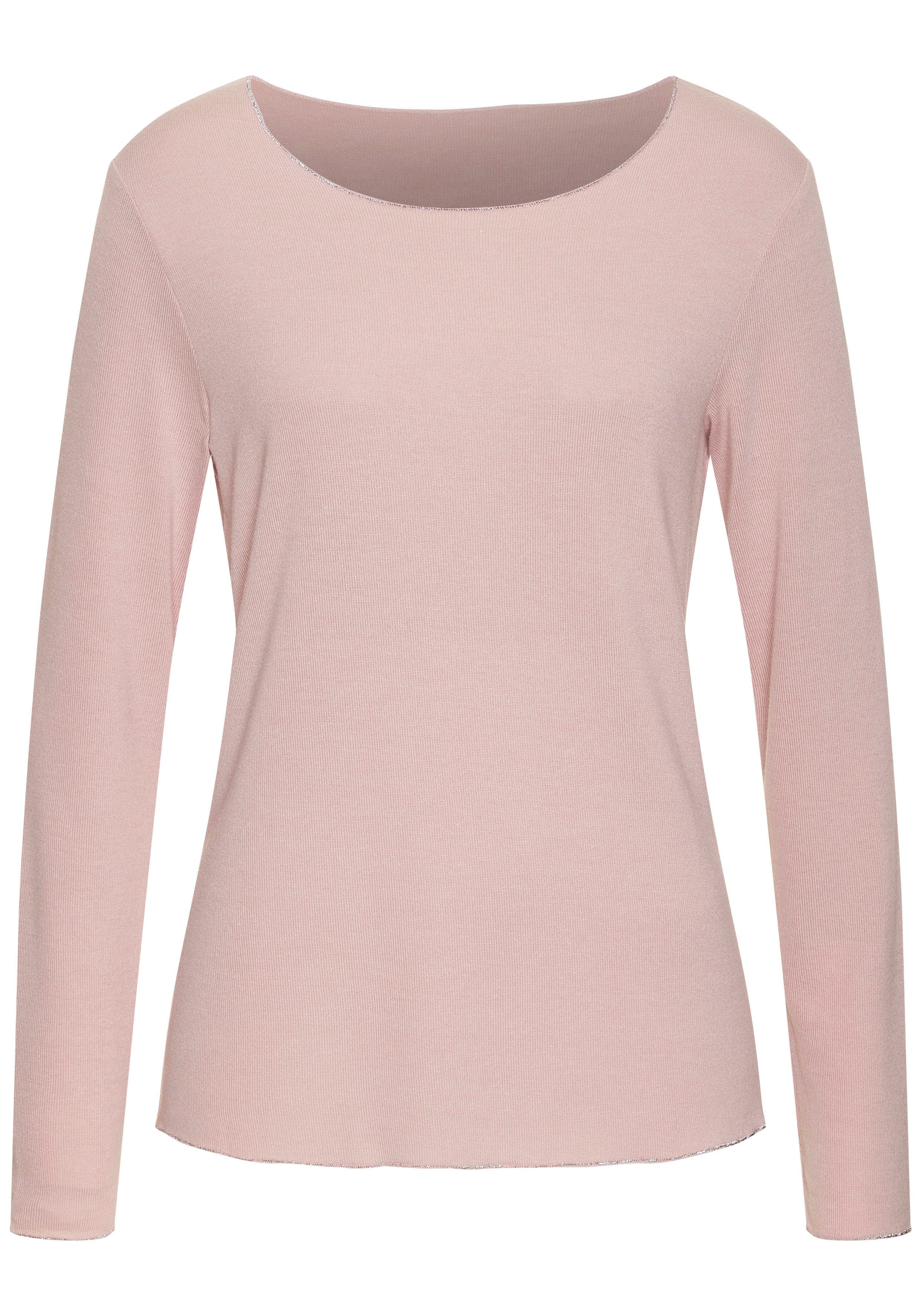 Lascana Shirt met lange mouwen Met fijne glinsterende afwerking