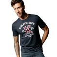 kangaroos t-shirt homewear met grote print voor blauw