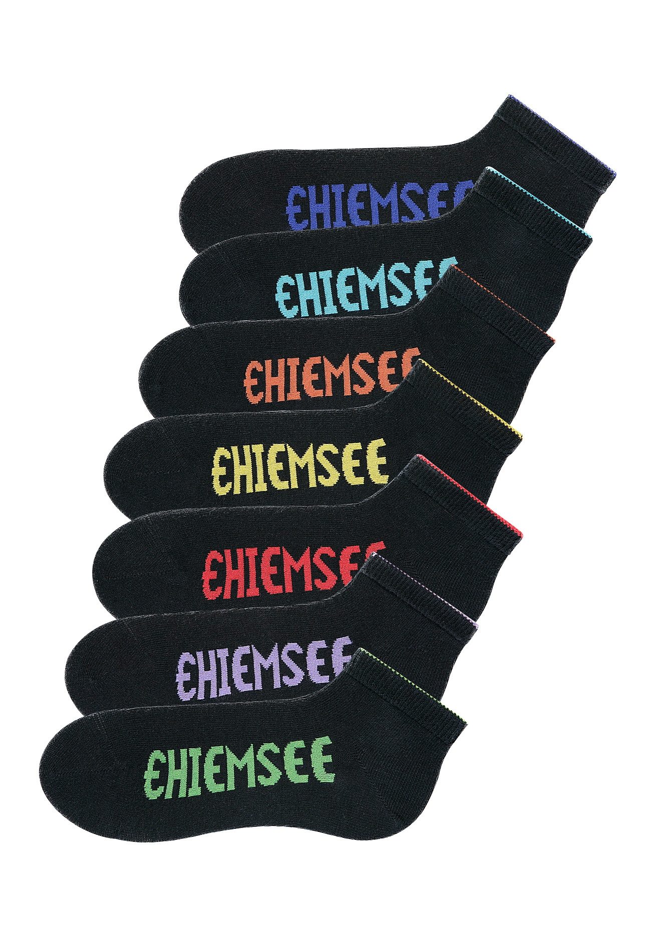 Chiemsee Sneakersokken met gekleurde logo’s (set, 7 paar)