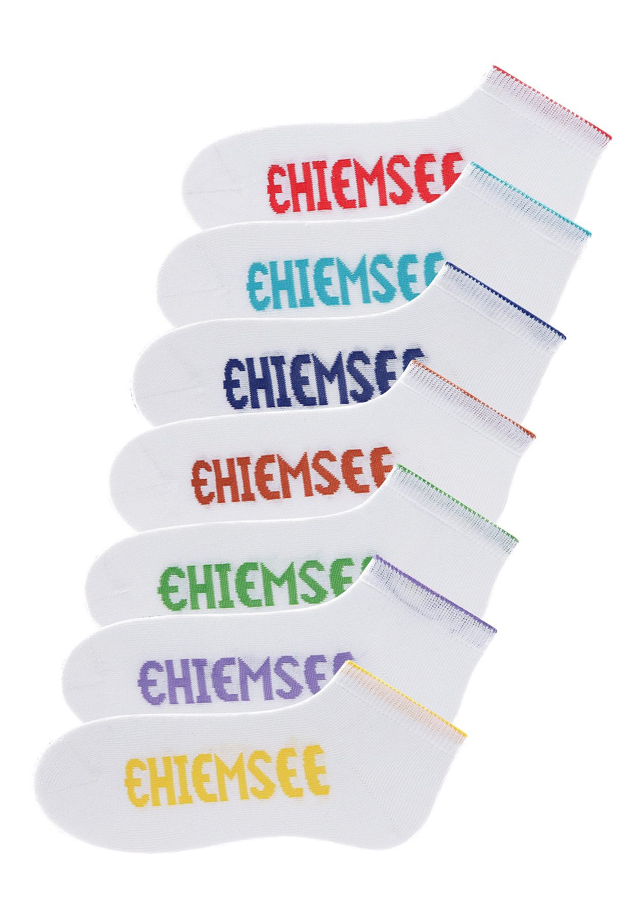 Chiemsee Sneakersokken met gekleurde logo’s (set, 7 paar)