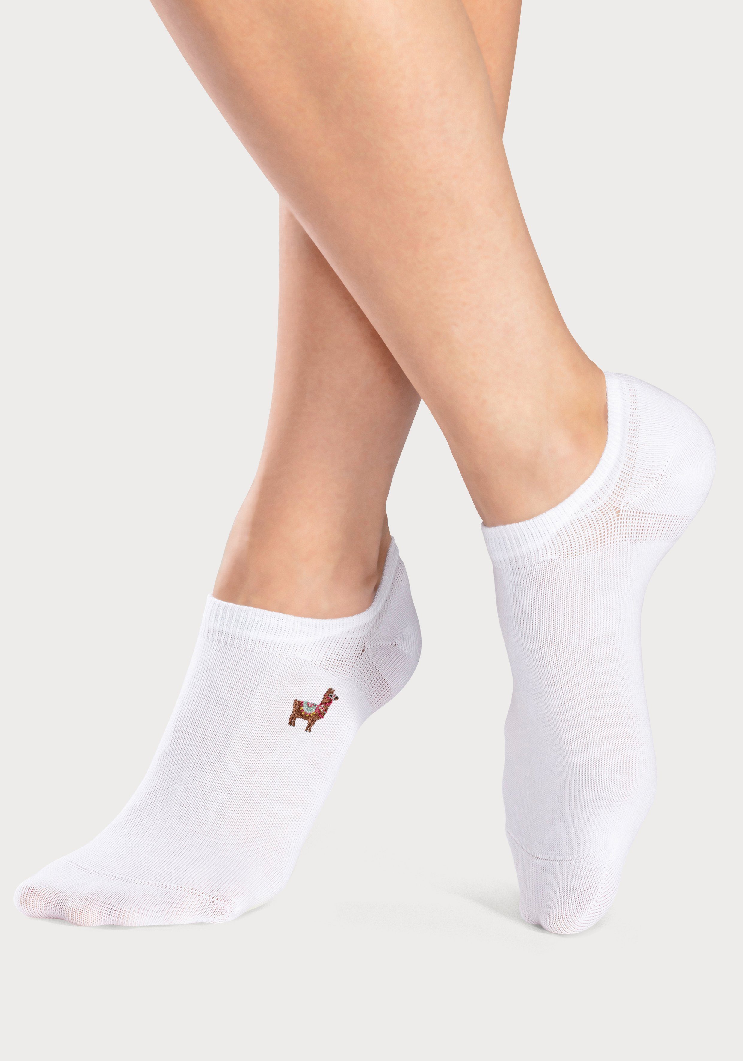 H.I.S Sneakersokken met motiefborduursel (set, 5 paar)