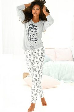 vivance dreams pyjama met dierenprint grijs