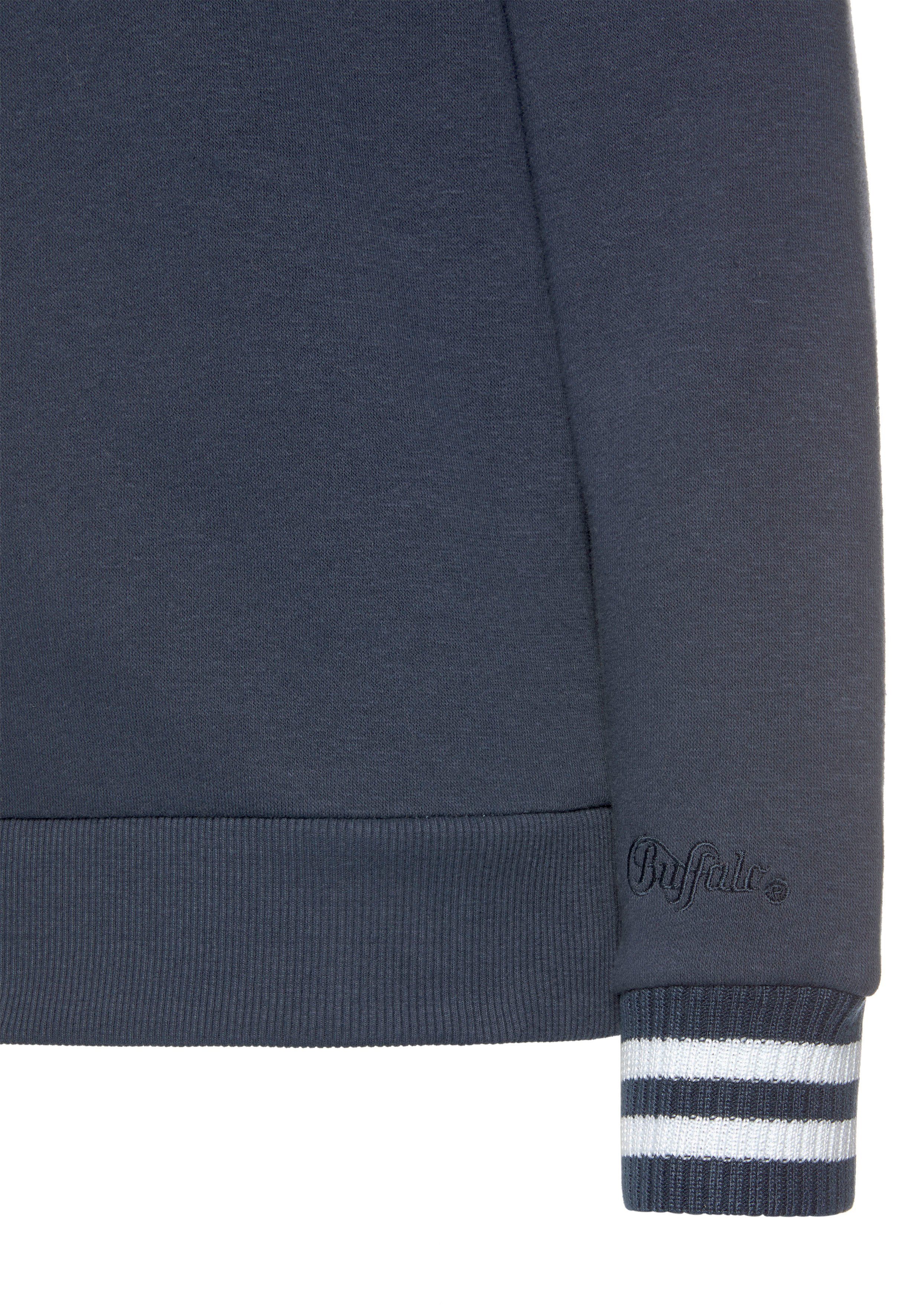 Buffalo Sweatshirt met contrast-ribboord en print, loungepak
