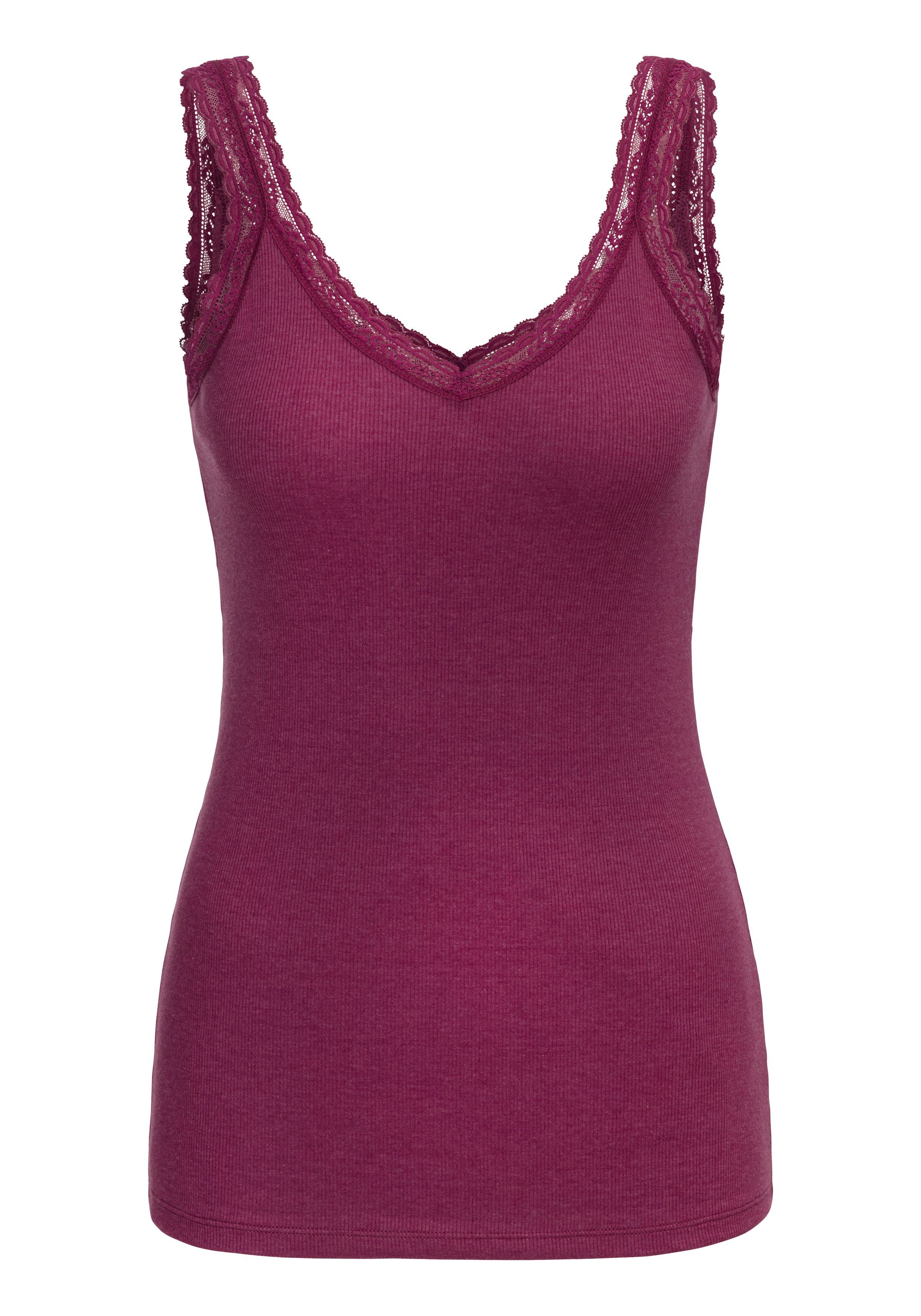 s.Oliver RED LABEL Beachwear Hemd van fijne ribstof, ondershirt