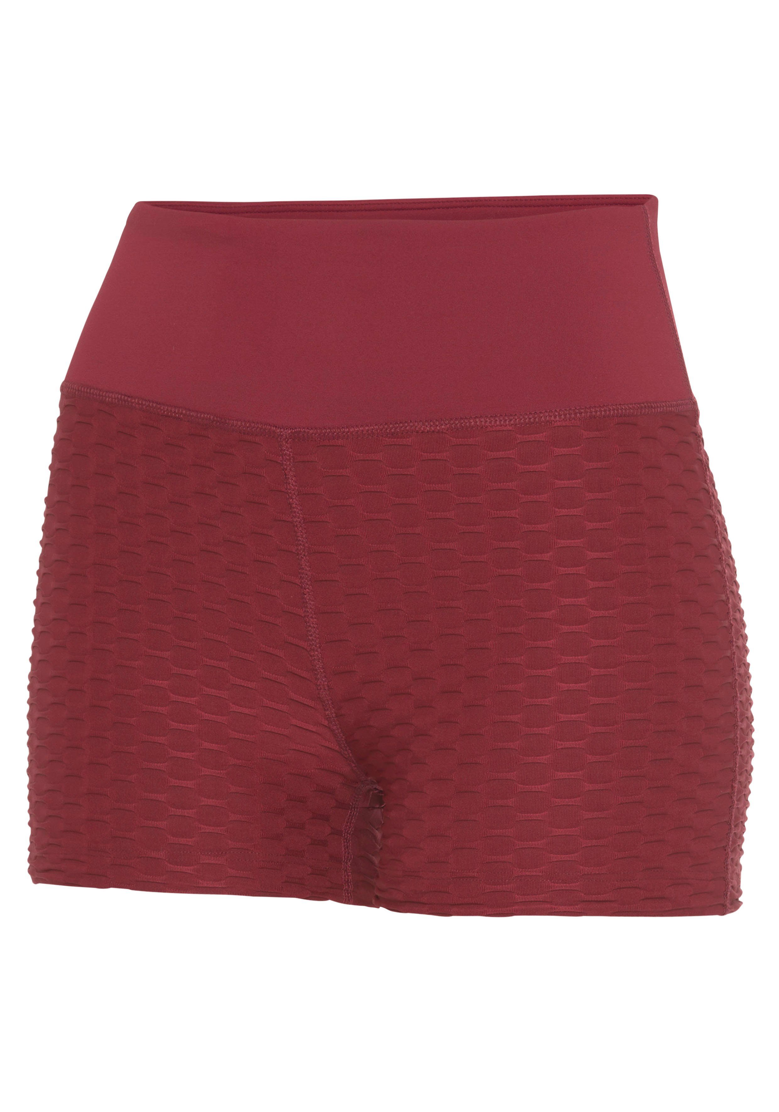 vivance active Short met brede tailleband en honingraatlook