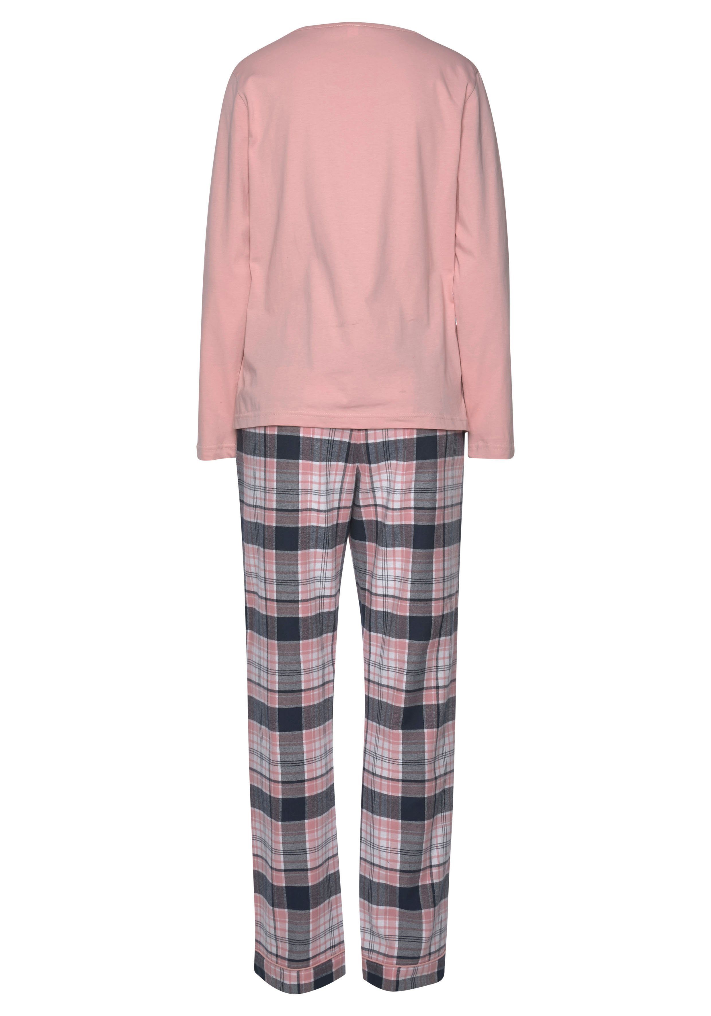 H.I.S Pyjama met geruite pyjamabroek (2-delig, 1 stuk)
