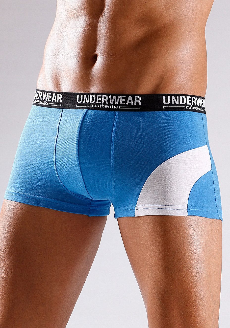 AUTHENTIC UNDERWEAR Boxershort in hipster-model met een contrastkleurige inzet (set, 4 stuks)