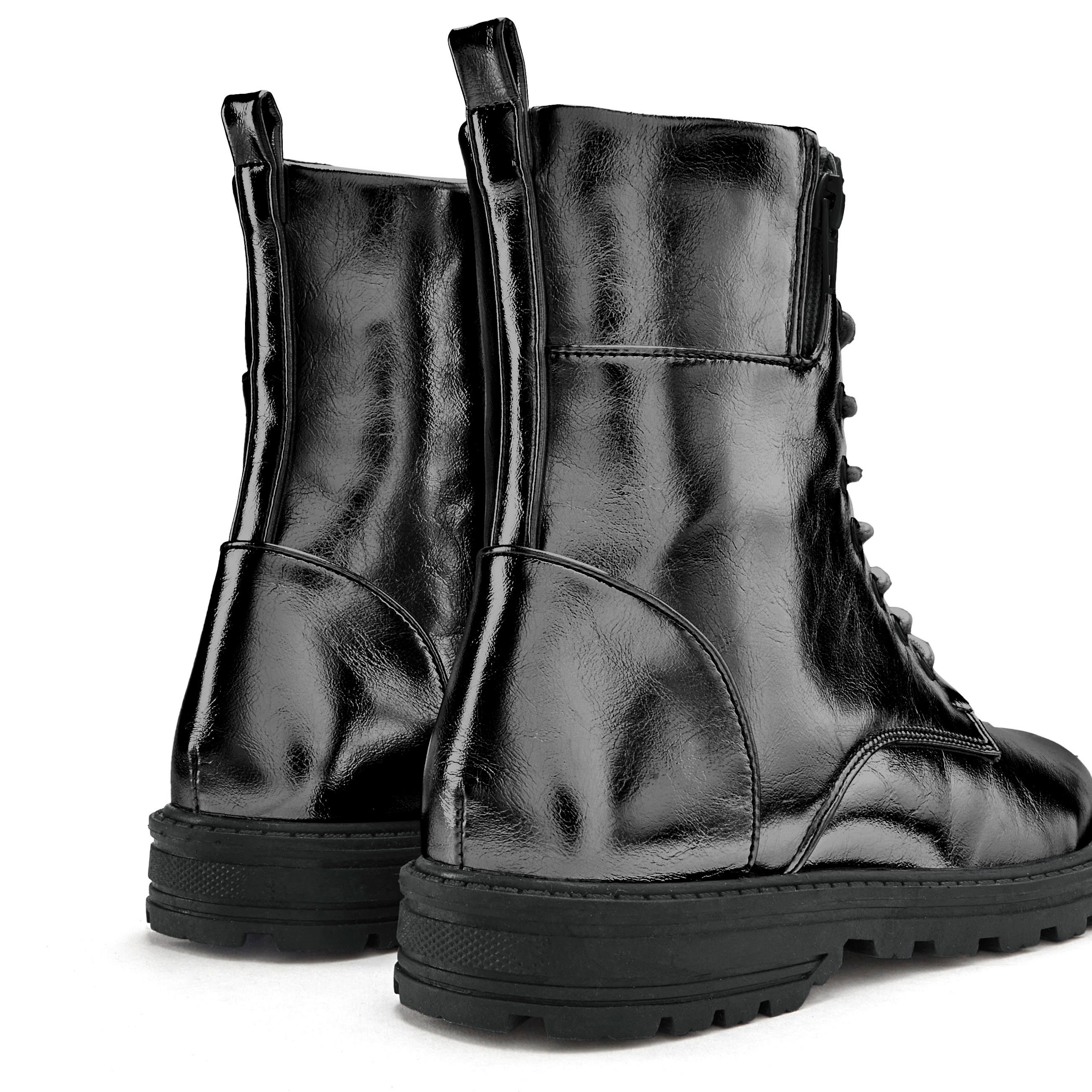 Lascana Laarsjes in de trendy metallic look, laarzen, laarzen vegan