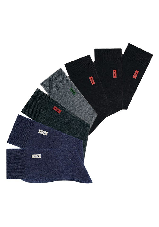 H.I.S Basic sokken in aangename katoenkwaliteit (set, 7 paar)