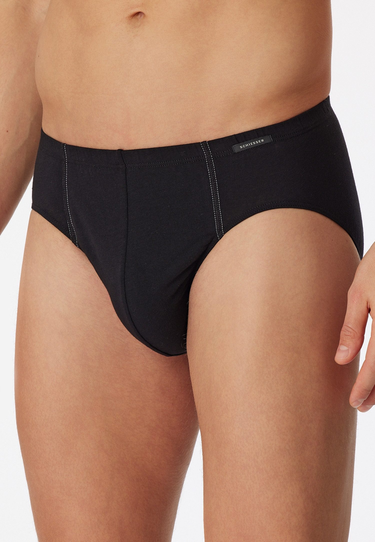 Schiesser Minislip Essentials met klein logo bij de band (3 stuks)