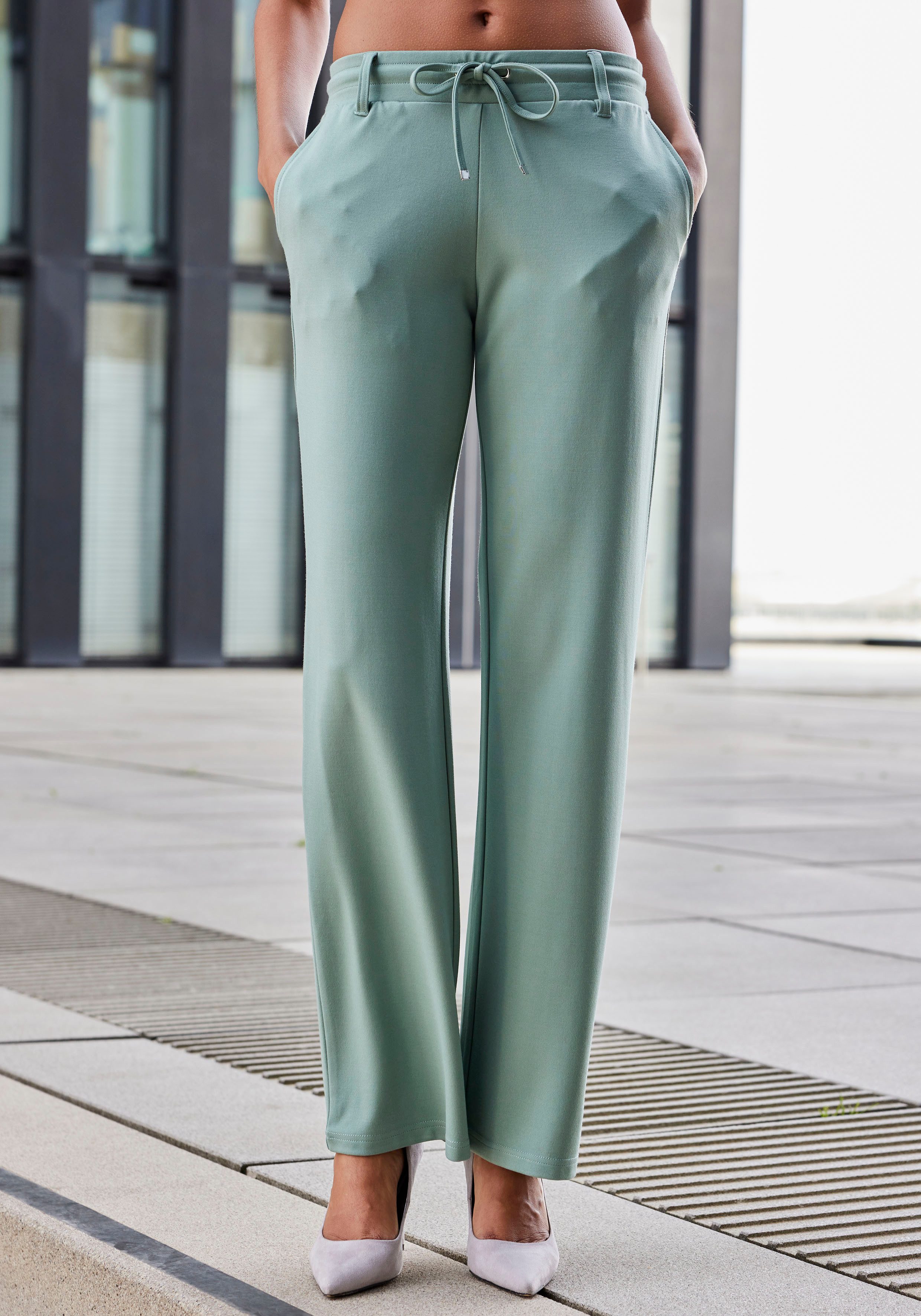 Lascana Homewearbroek in zacht vloeiend materiaal, loungewear
