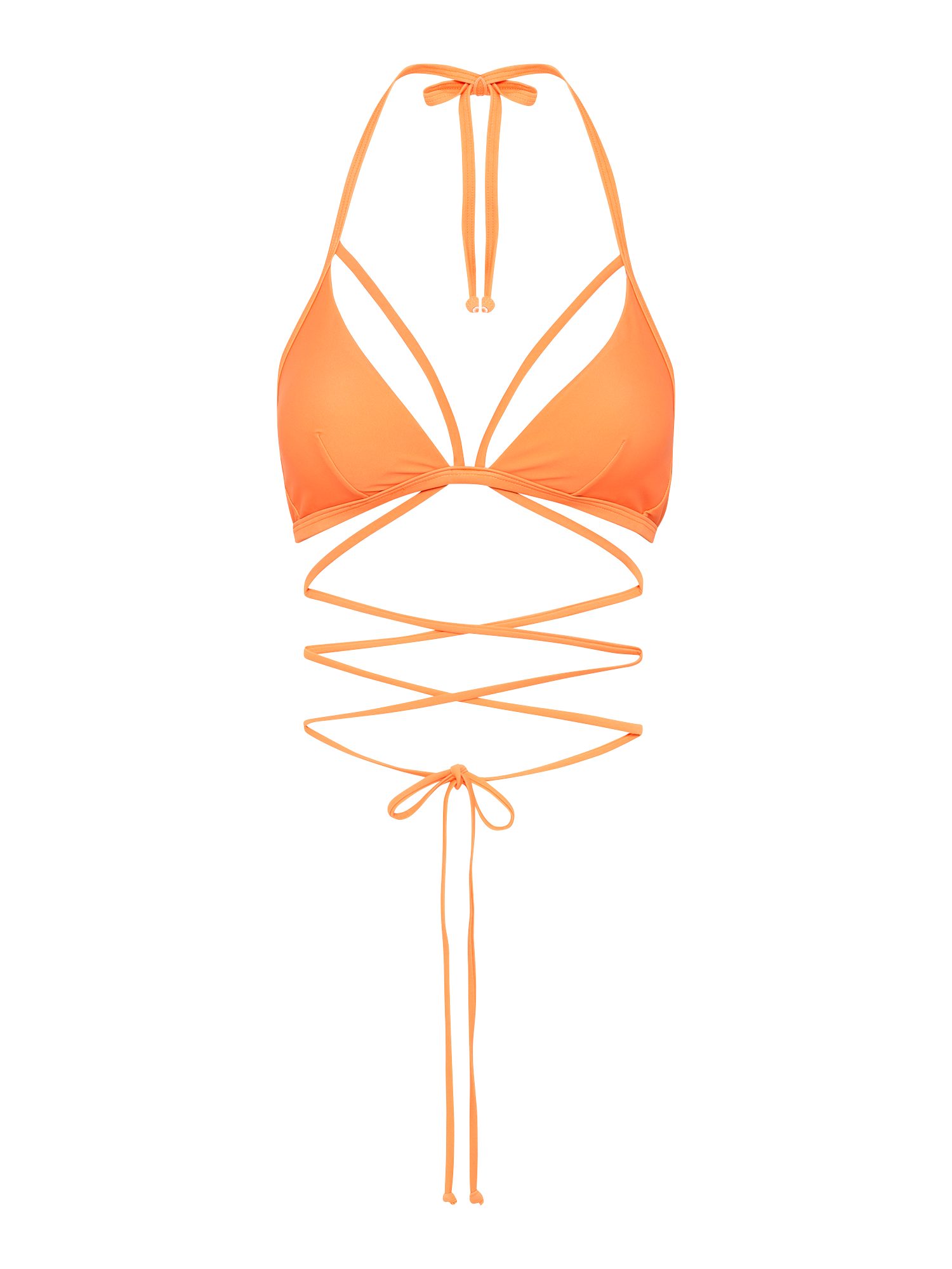 LSCN by LASCANA Triangel-bikinitop GINA met lange bindband bikini's maat A/B A/B oranje