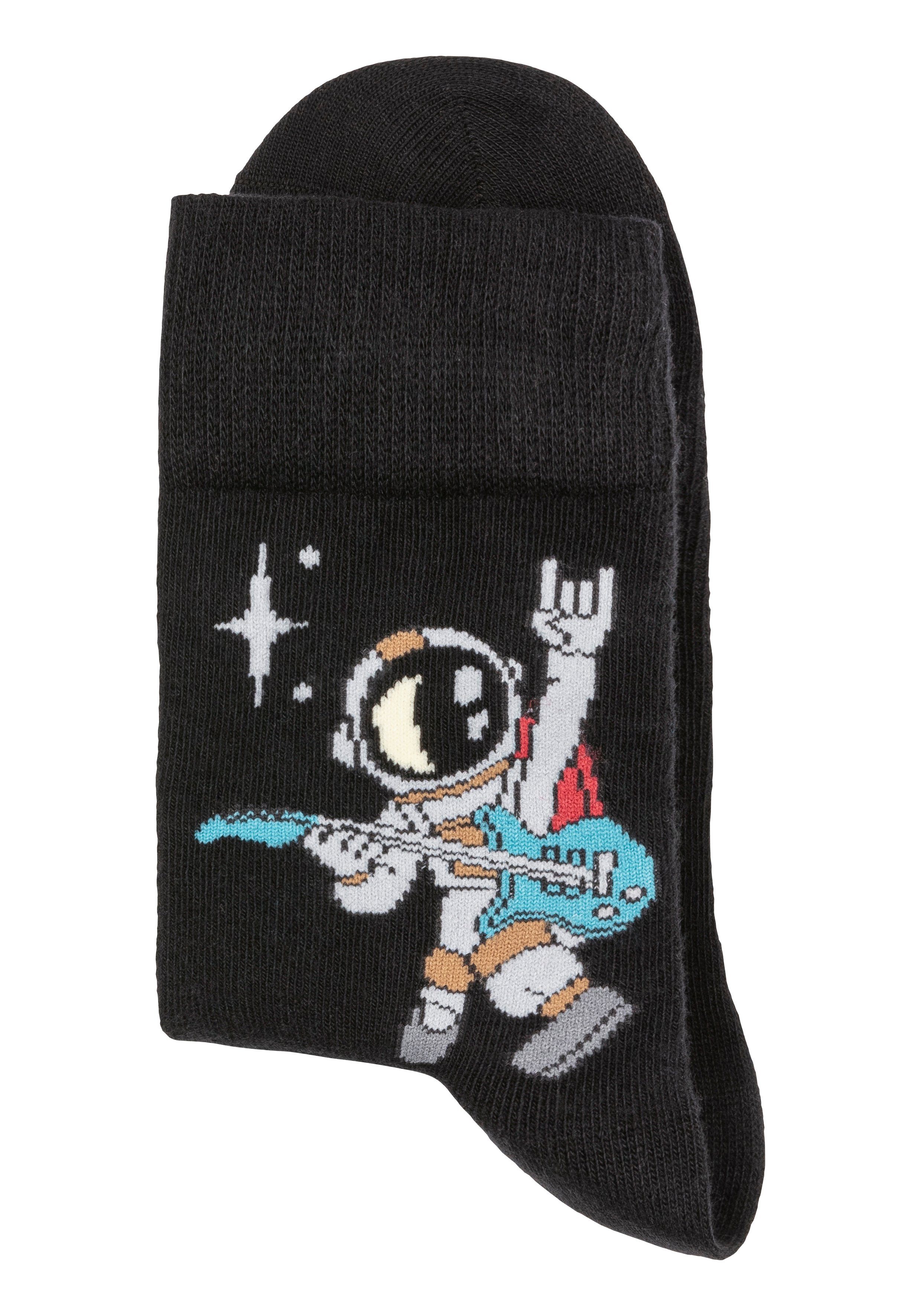H.I.S Sokken met astronaut-motieven (set, 5 paar)