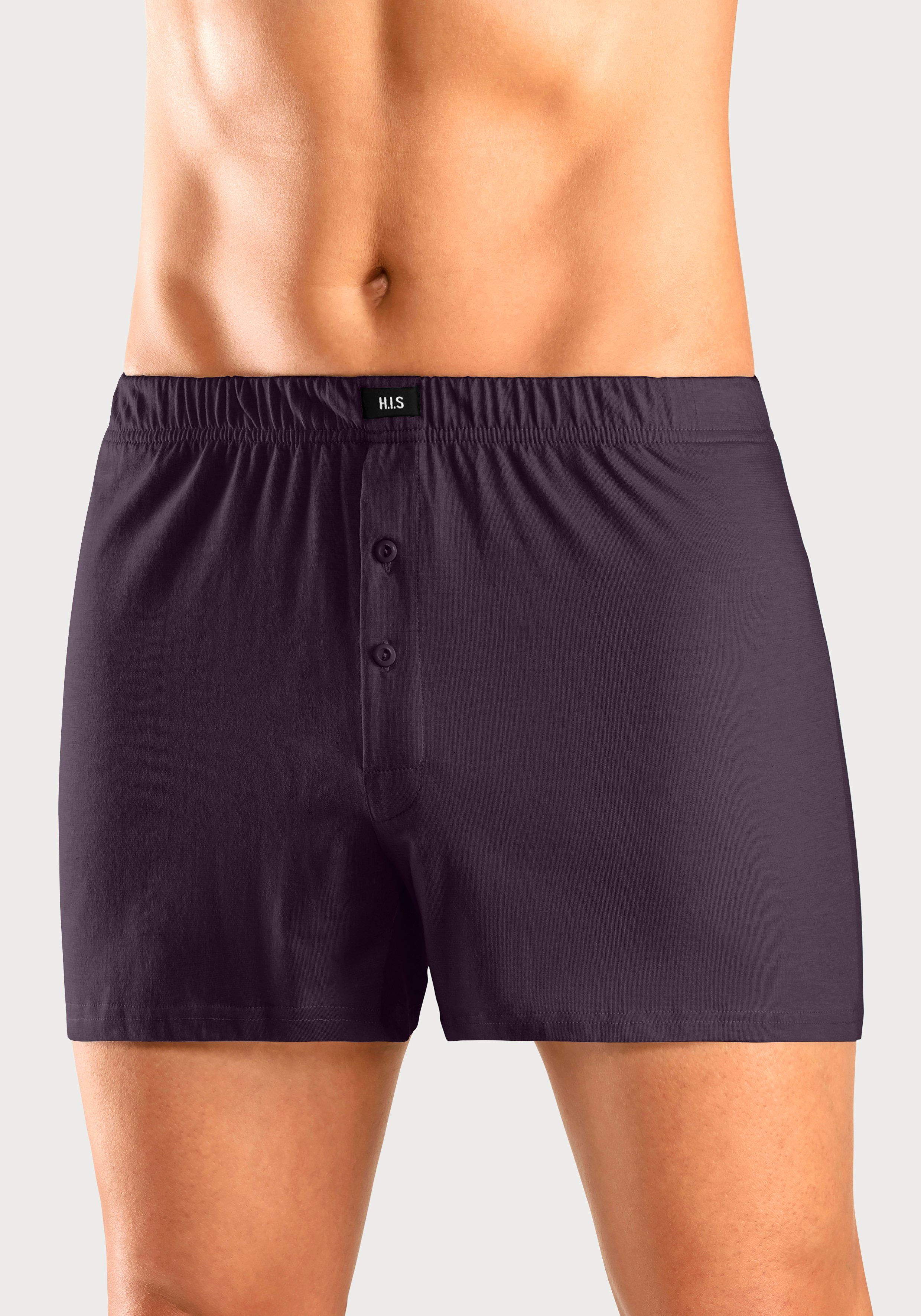 H.I.S Wijde boxershort Heren boxer wijdte pasvorm, comfortband, van katoen-stretch (set, 5 stuks)