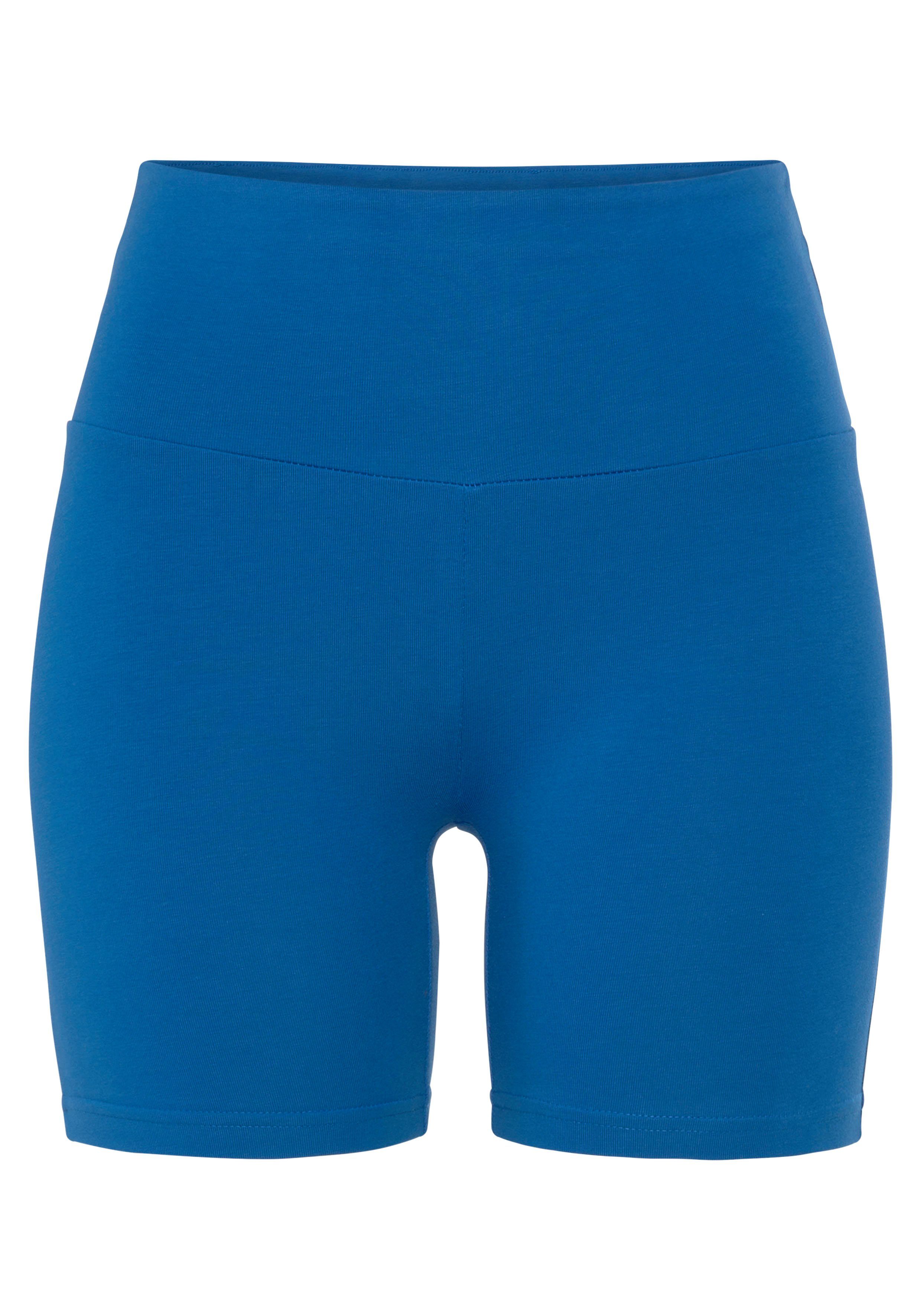 Lascana Short met brede boord en logoprint, loungewear