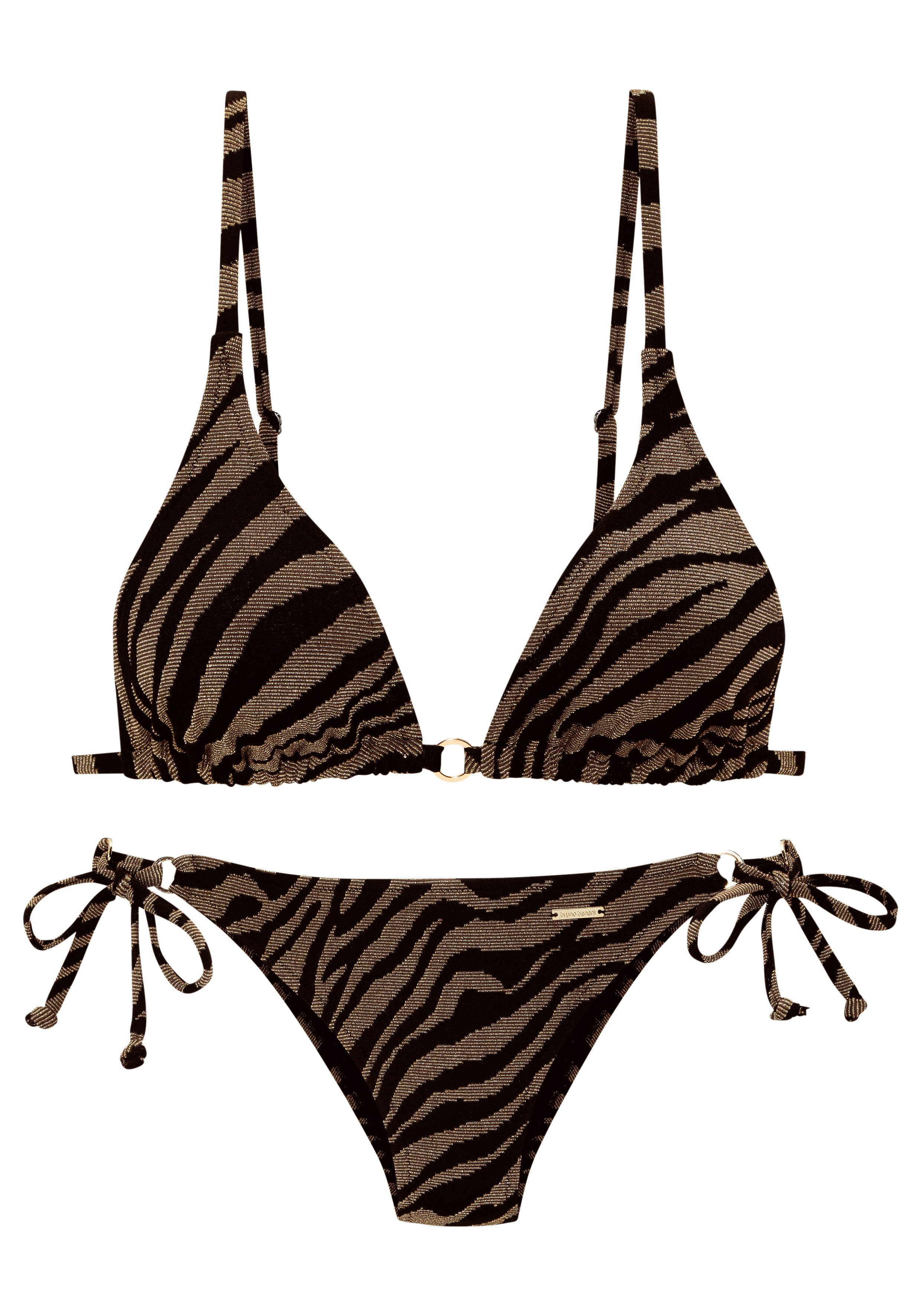 Bruno Banani Triangelbikini in tweekleurige animal-look