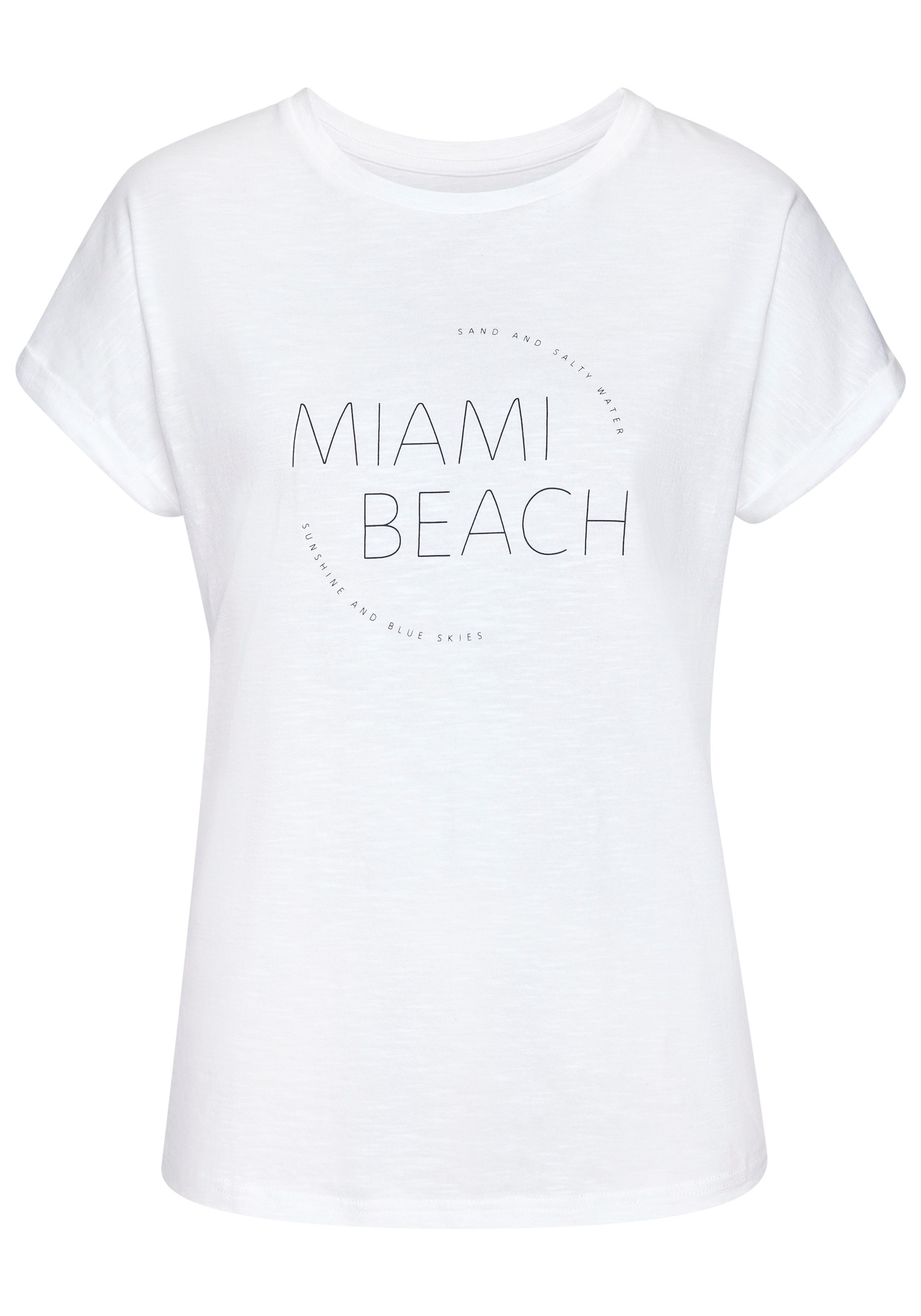 Vivance T-shirt Met modieuze frontprint in een zachte katoenkwaliteit shirts maat 32/34 wit