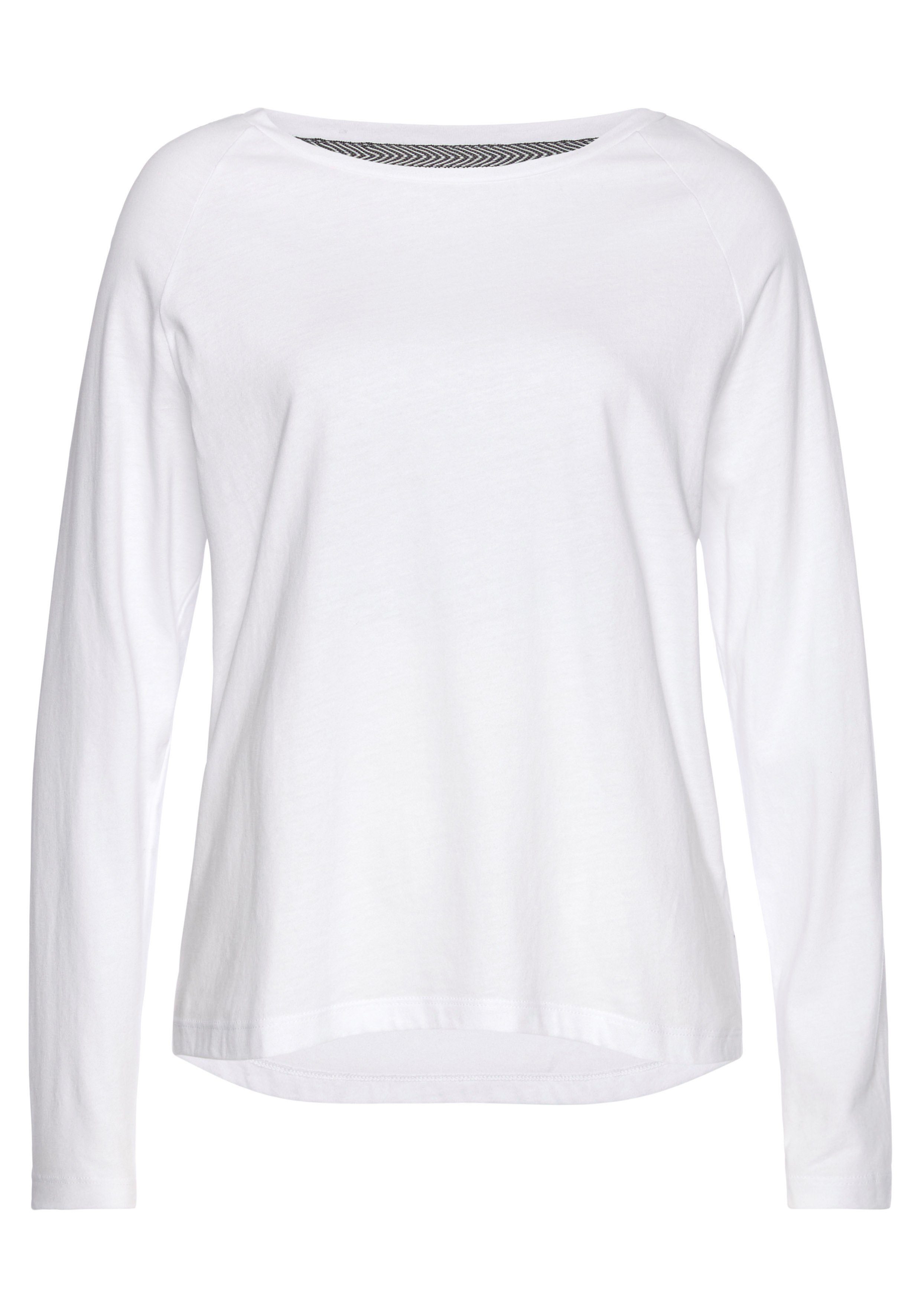 Elbsand Longsleeve TINNA met logoprint op de rug, shirt met lange mouwen van een katoenmix, sportief-casual