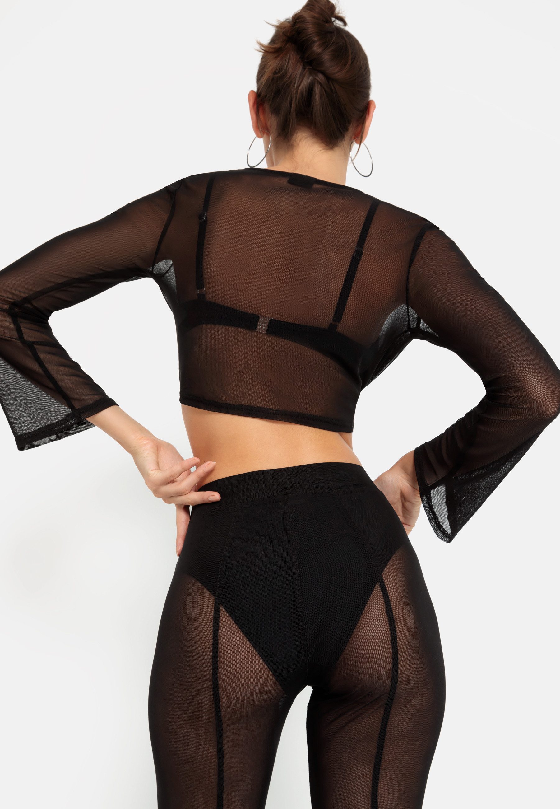 LSCN by LASCANA Shirt met lange mouwen (set, 2-delig, + Broek)