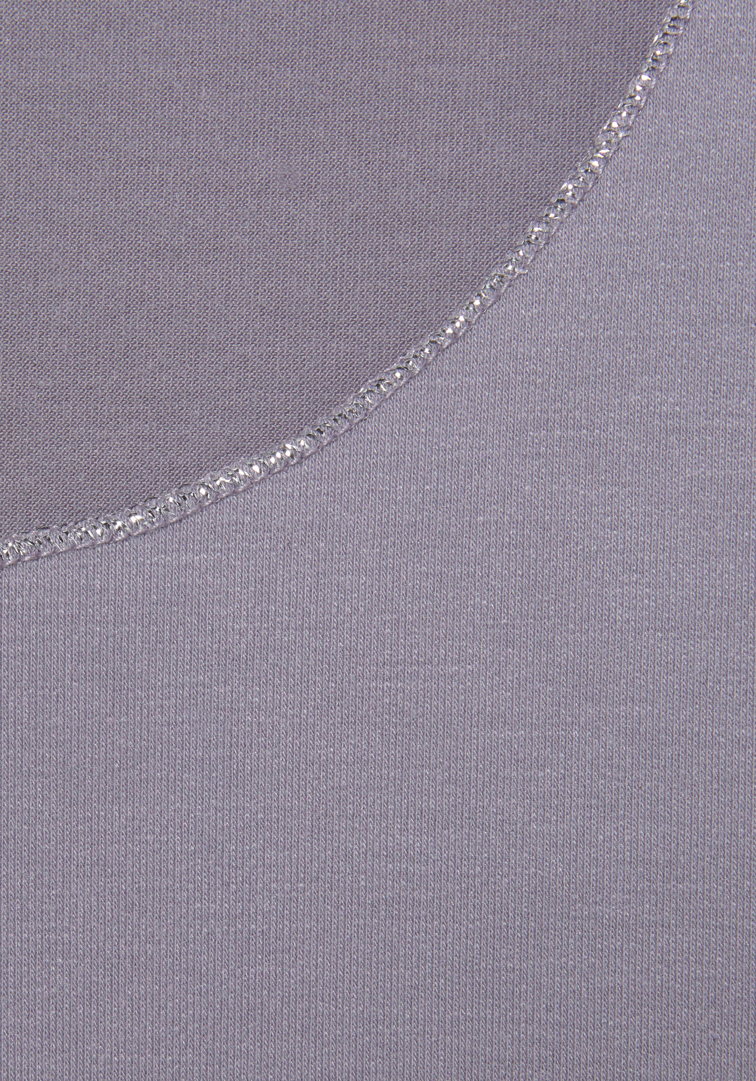Lascana Shirt met ronde hals Met elegante glinsterafwerkingen in een gemakkelijk te onderhouden kwaliteit (1-delig)