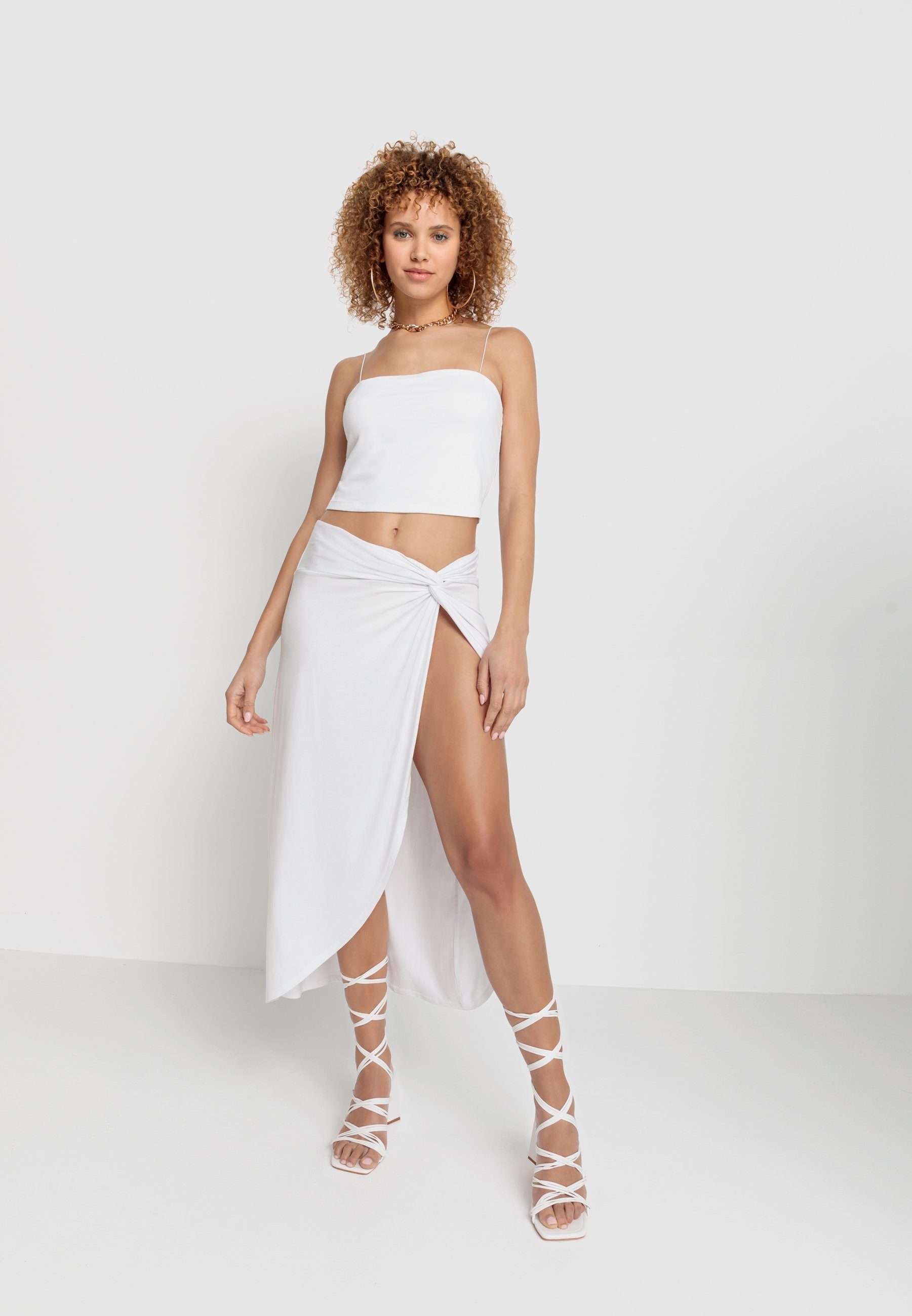 LSCN by LASCANA Top met spaghettibandjes en midi rok (set, 2-delig, En midi rok)