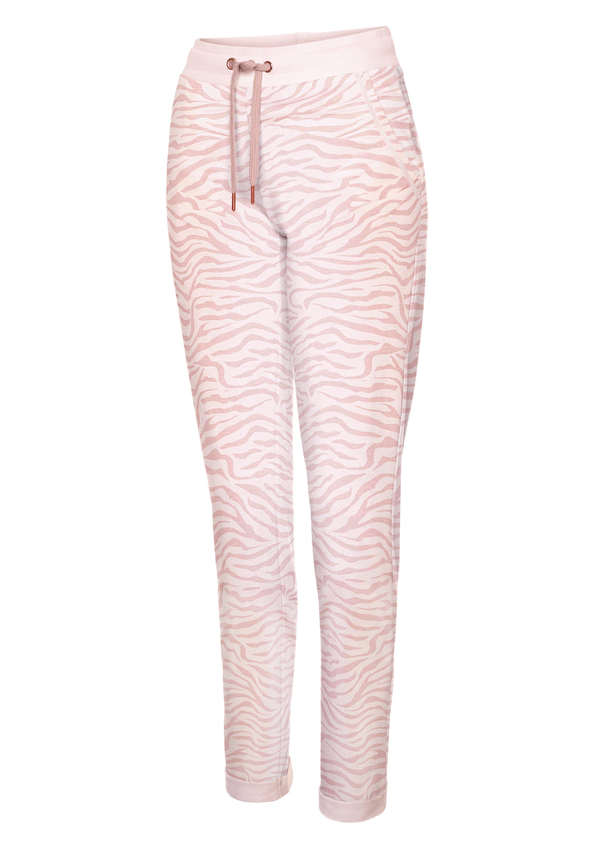 Lascana Loungebroek met modieuze omslagzoom, loungepak