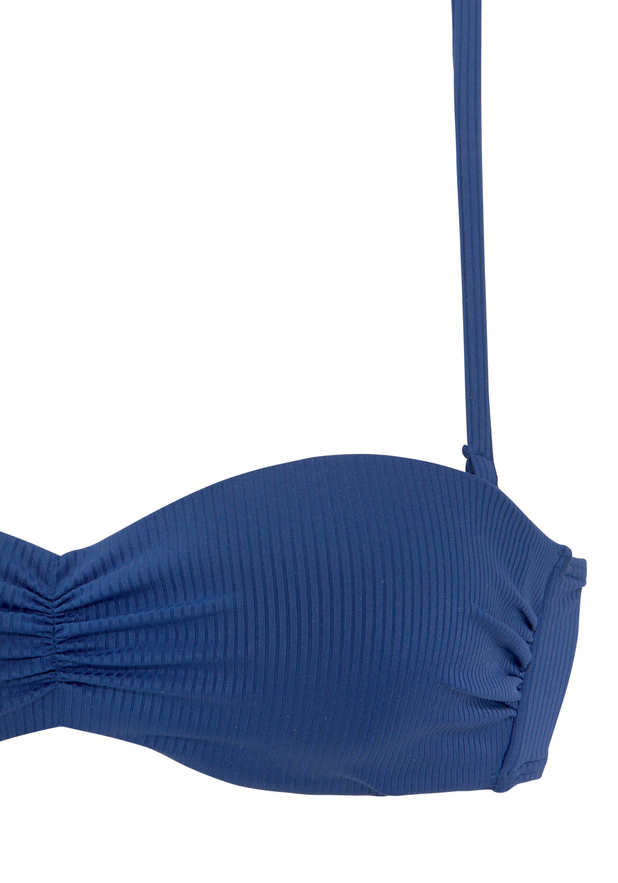 Venice Beach Bandeau-bikinitop Lucky van geribbelde structuurstof