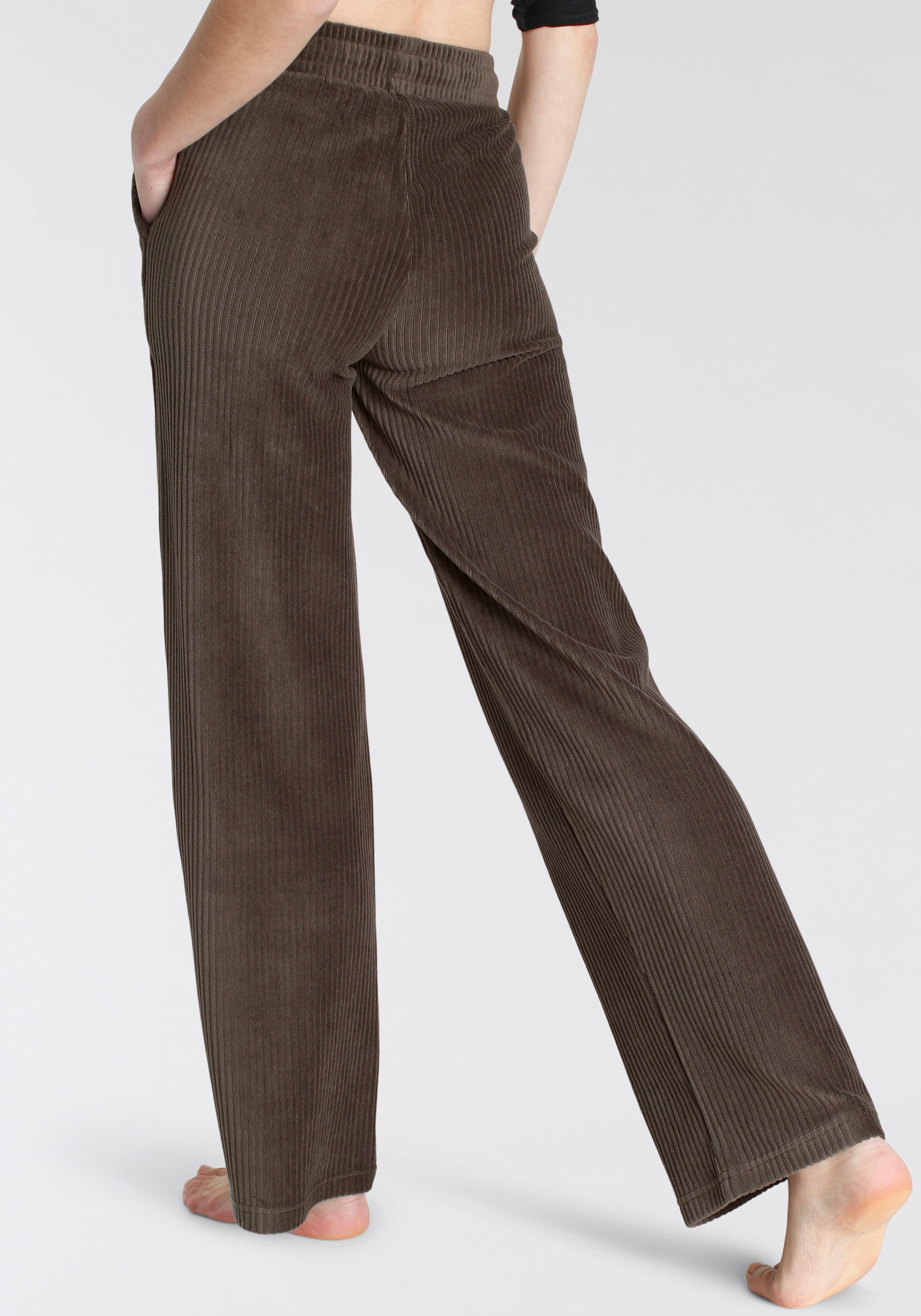 Vivance Homewearbroek -Loungebroek met brede elastische cord structuur, loungewear