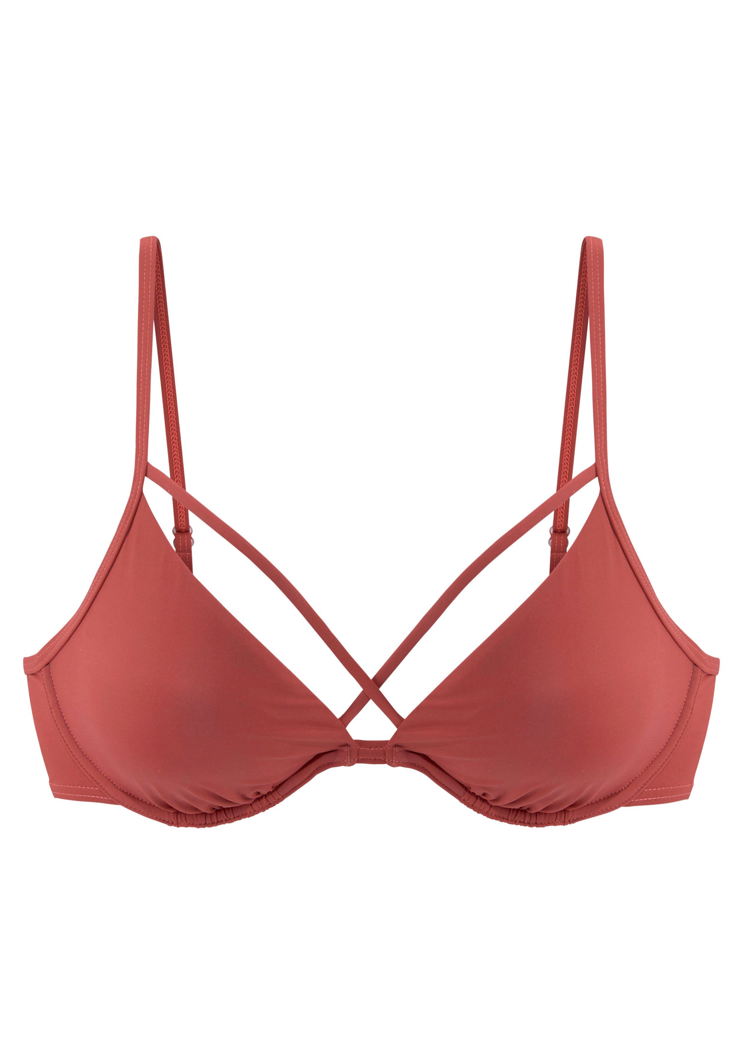 Lascana Bikinitop met beugels Shora met sierbandjes