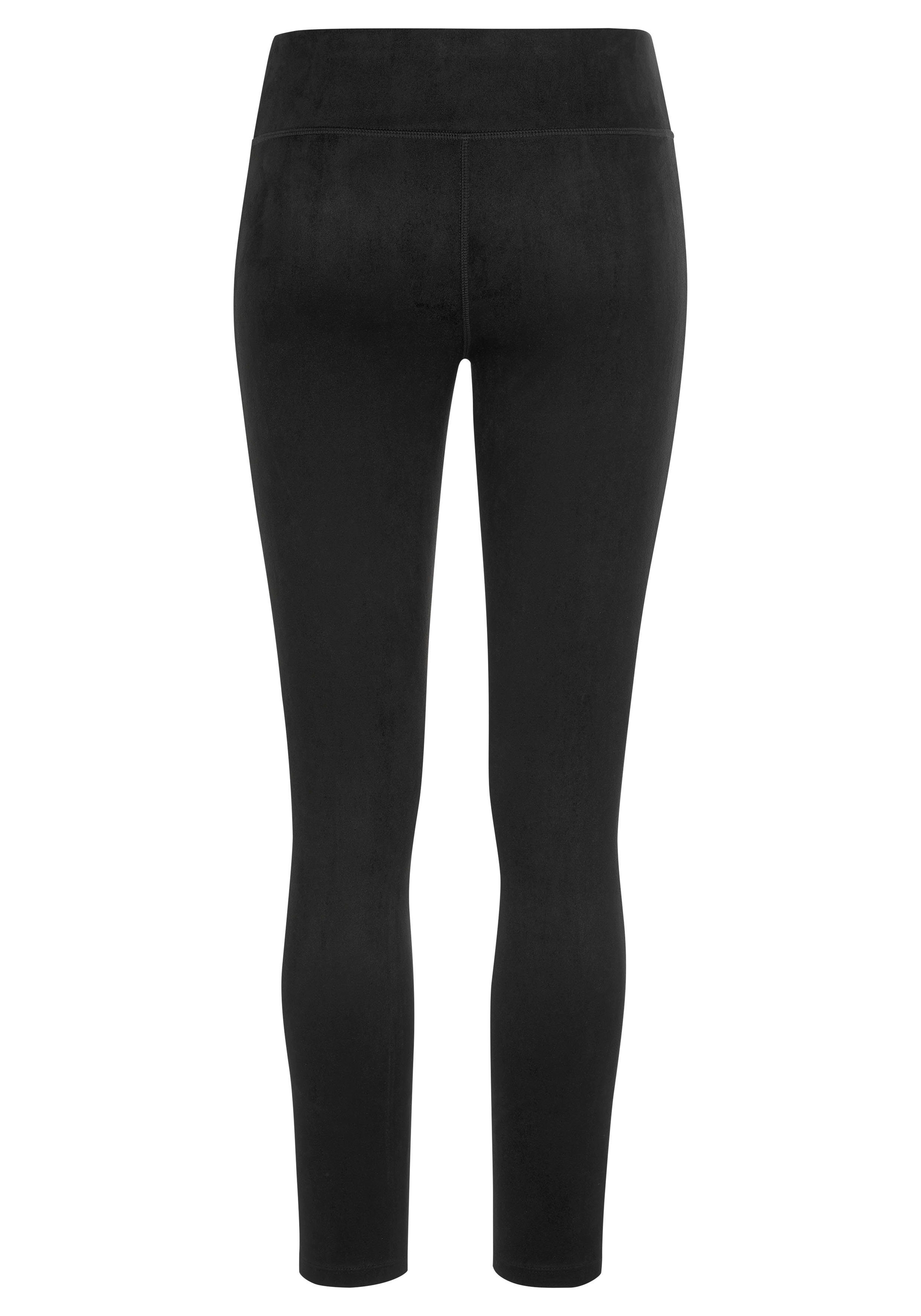 Lascana Legging in suèdeleer-look