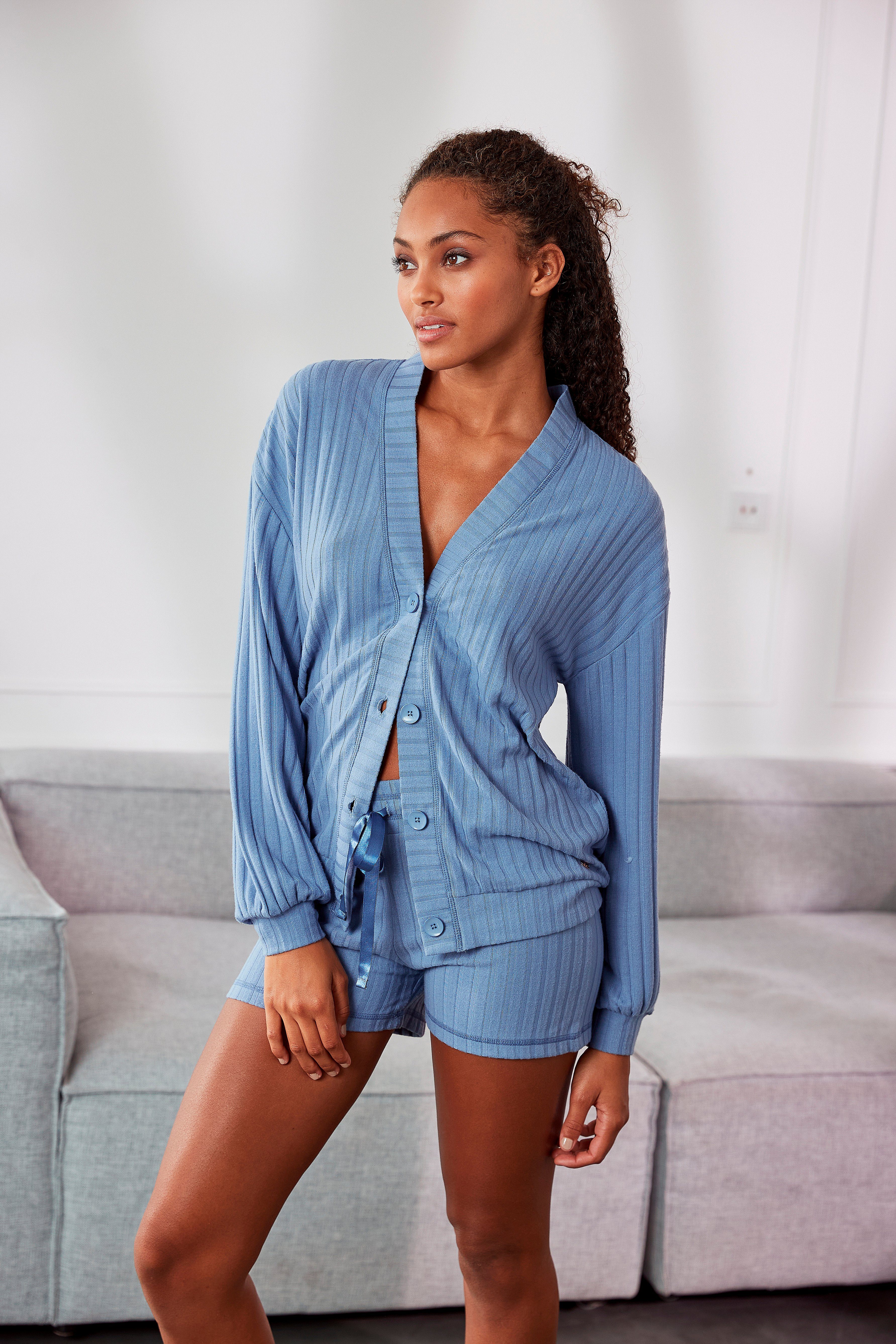 s.Oliver RED LABEL Beachwear Cardigan met brede knoopsluiting, loungewear