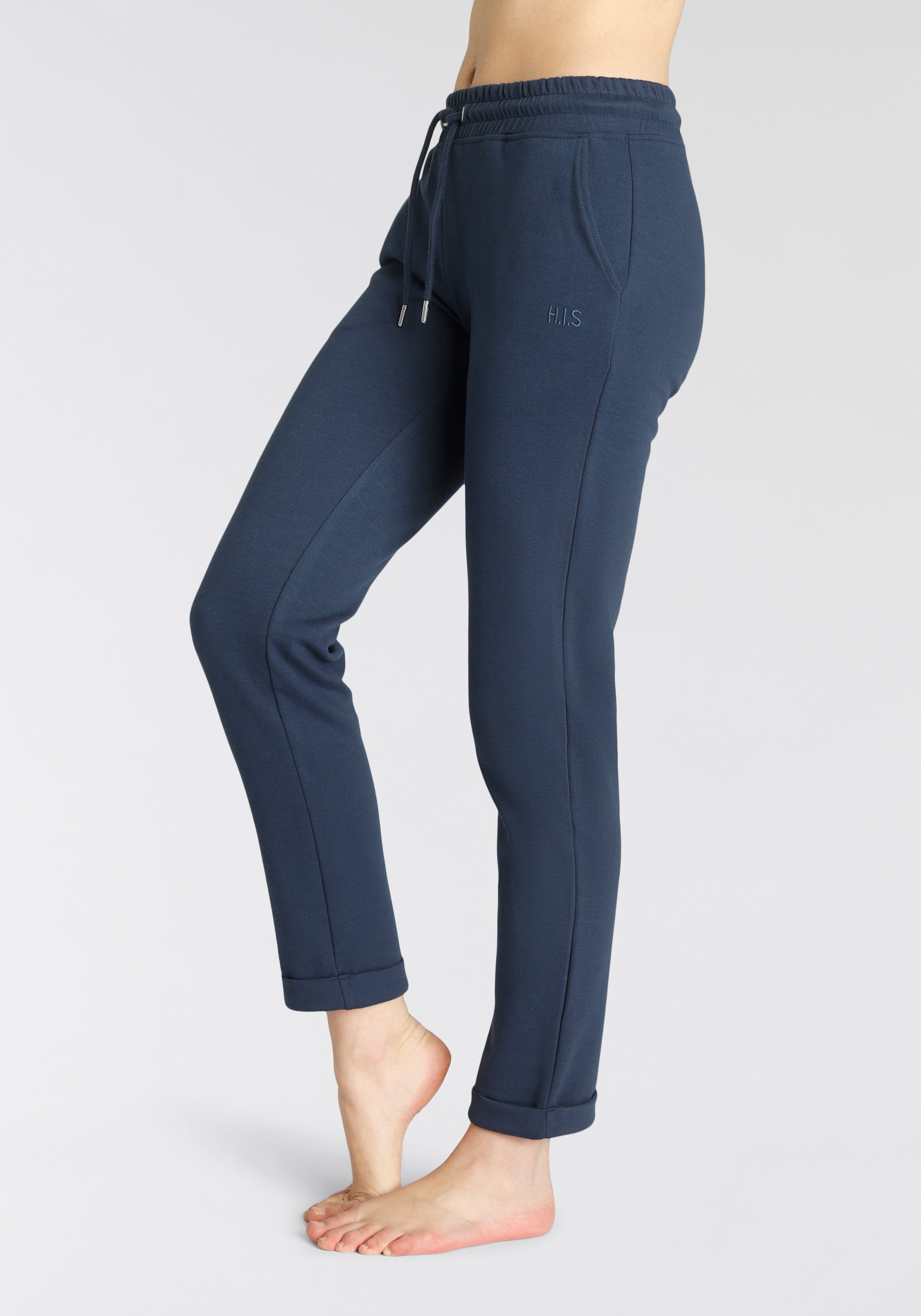 H.I.S Sweatbroek / relaxbroek / sweatbroek Slipbroek met kleine omslag aan de zoom, loungewear