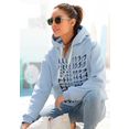 venice beach hoodie met frontprint blauw