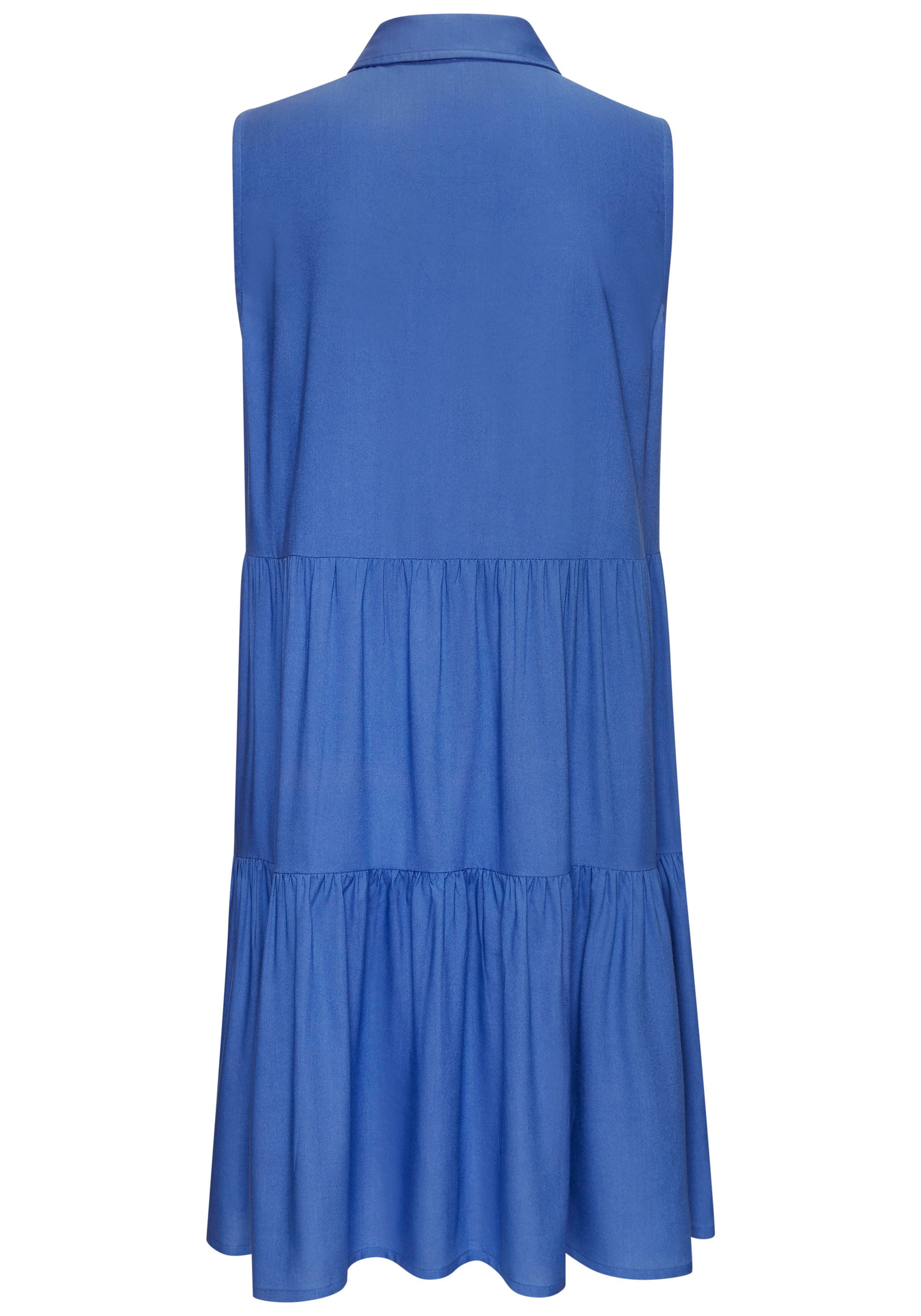 Vivance Zomerjurk van geweven viscose, blousejurk met knoopsluiting en overhemdkraag