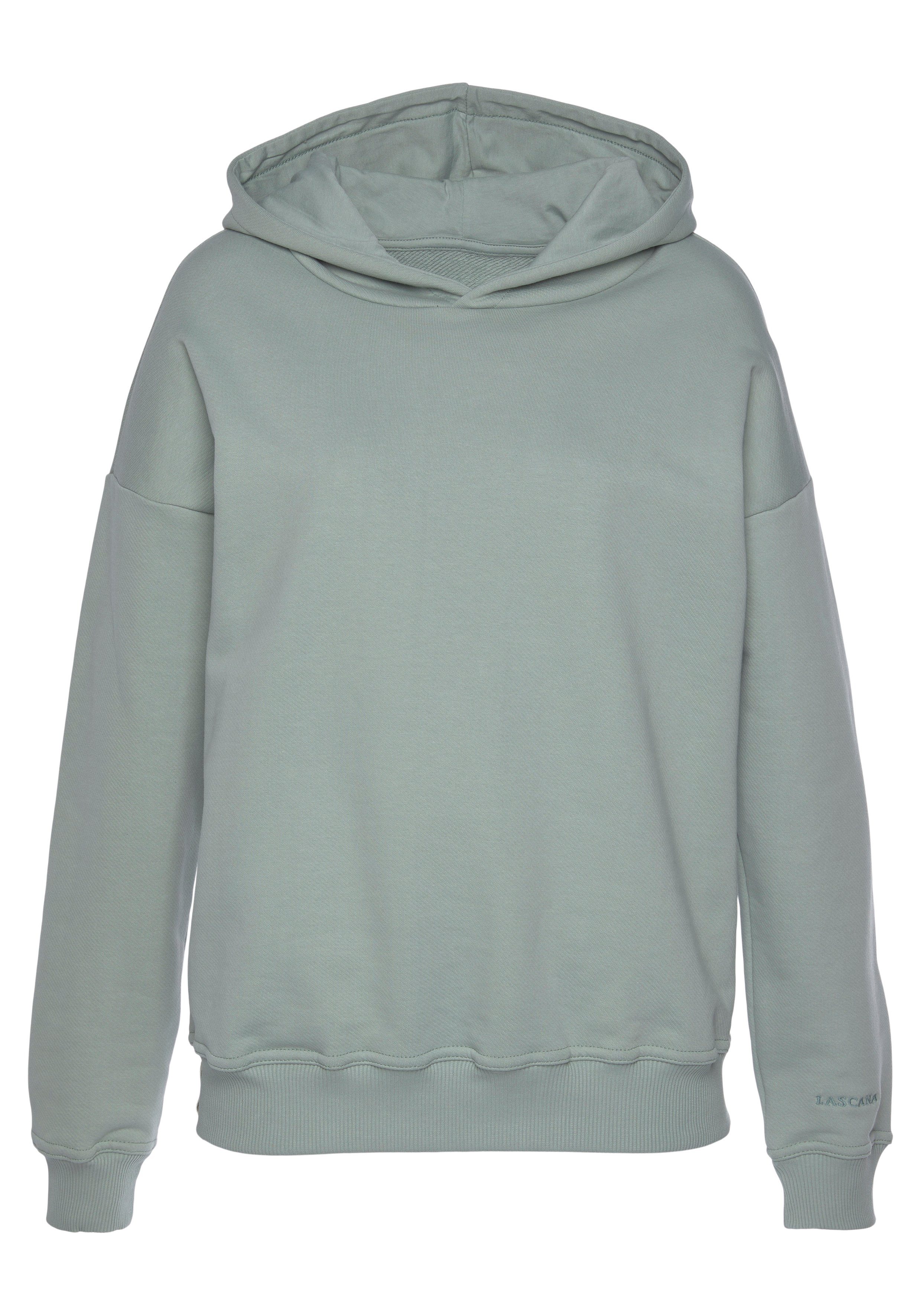 Lascana Hoodie van biologische katoen, loungewear tops & hoodies maat 36/38 groen